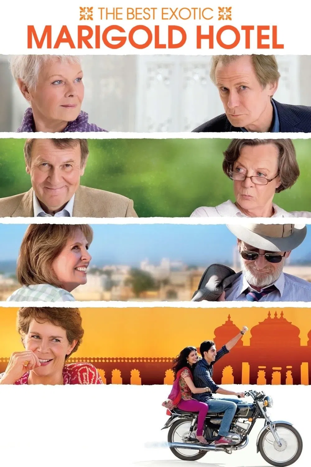 Poster chính thức của phim Phim Tâm Lý, Phim Hài "Khách Sạn Hoa Cúc Vàng Nhiệt Đới" (The Best Exotic Marigold Hotel - 2012), với sự tham gia của diễn viên Bill Nighy và Maggie Smith.