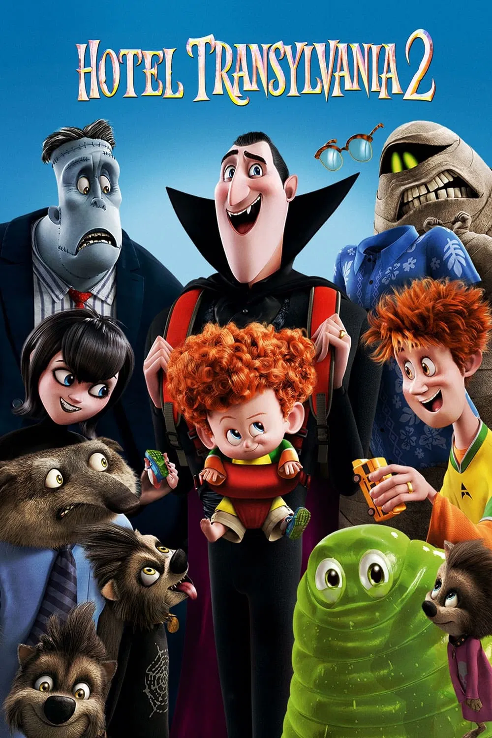 Poster chính thức của phim Phim Hoạt Hình, Phim Hài "Khách Sạn Huyền Bí 2" (Hotel Transylvania 2 - 2015), với sự tham gia của diễn viên Adam Sandler và Andy Samberg.