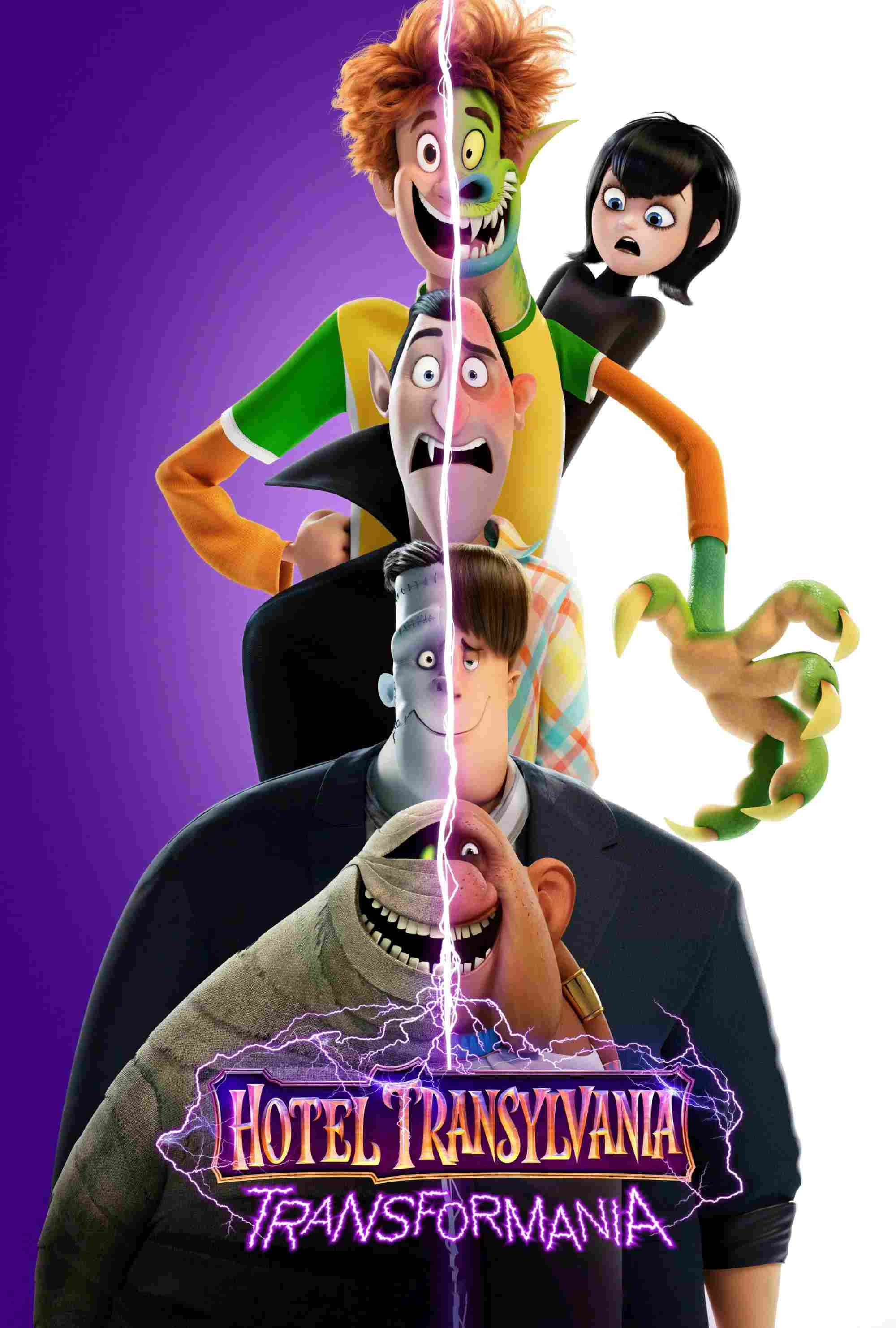 Poster chính thức của phim Phim Hoạt Hình, Phim Hài "Khách Sạn Huyền Bí 4: Ma Cà Rồng Biến Hình" (Hotel Transylvania: Transformania - 2022), với sự tham gia của diễn viên Andy Samberg và Selena Gomez.