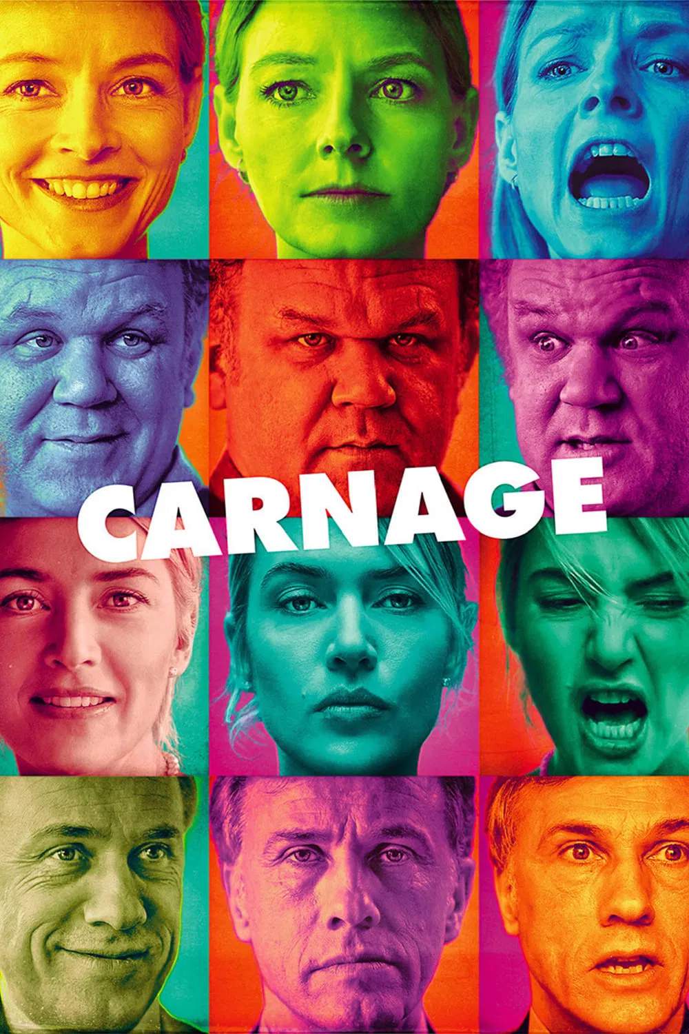 Poster chính thức của phim Phim Hài, Phim Tâm Lý "Khẩu Chiến" (Carnage - 2011), với sự tham gia của diễn viên Jodie Foster và Kate Winslet.
