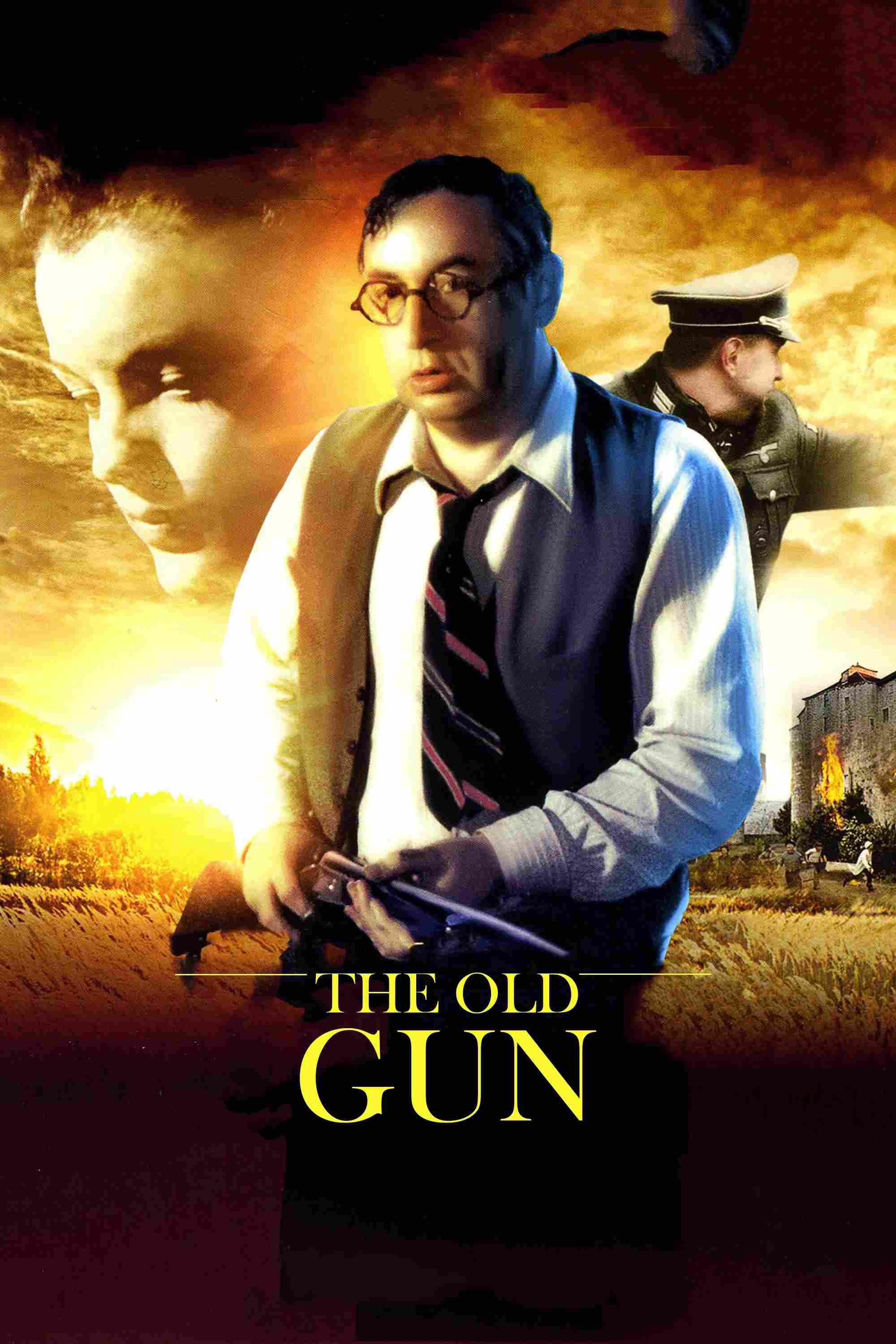 Poster chính thức của phim Phim Tâm Lý, Phim Lịch Sử "Khẩu Súng Cũ" (The Old Gun - 1975), với sự tham gia của diễn viên Philippe Noiret và Romy Schneider.