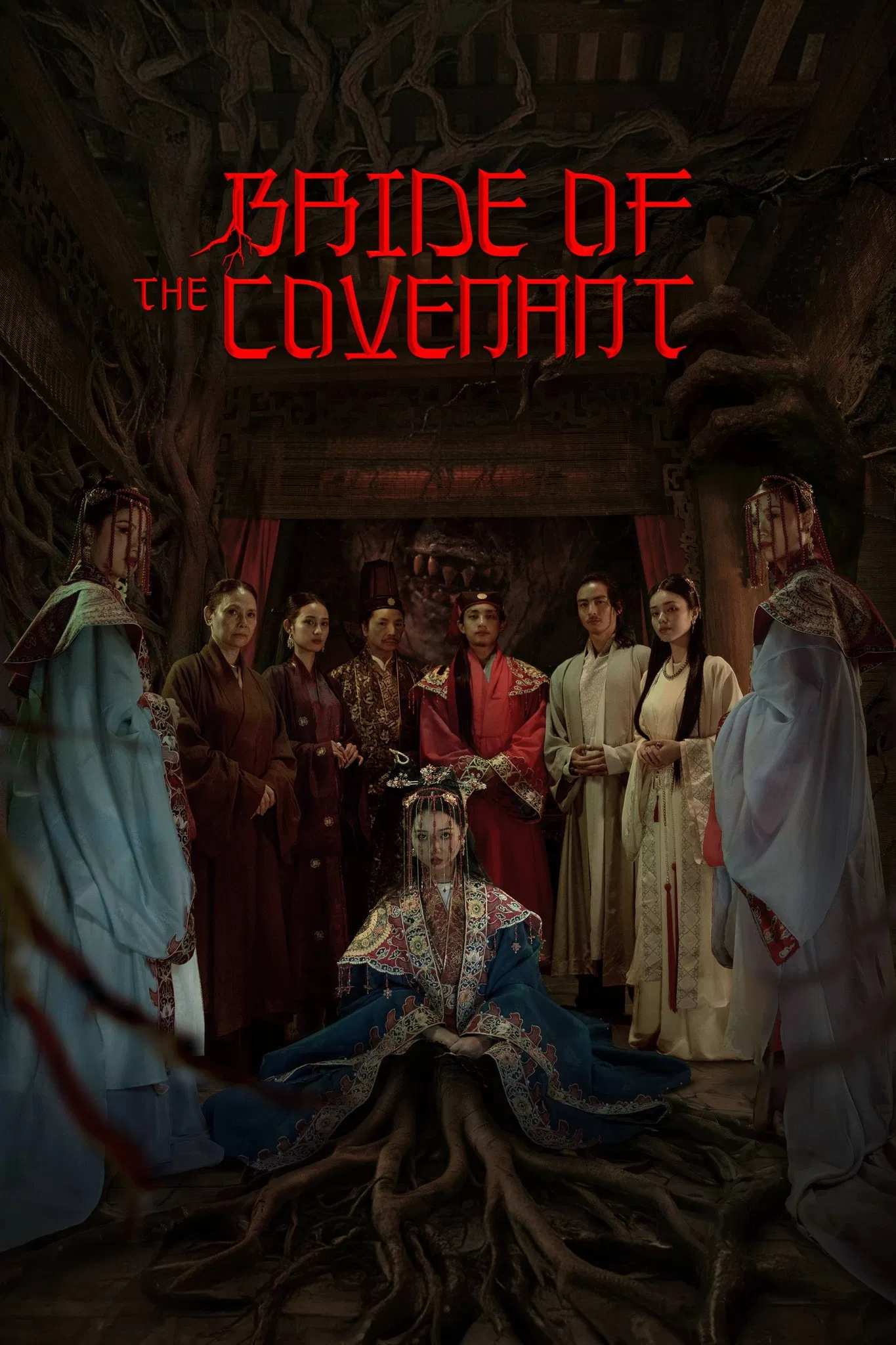 Poster chính thức của phim Phim Kinh Dị "Khế Ước Bán Dâu" (Bride of the Covenant - 2025), với sự tham gia của diễn viên Lam Thanh My và Hữu Vi.