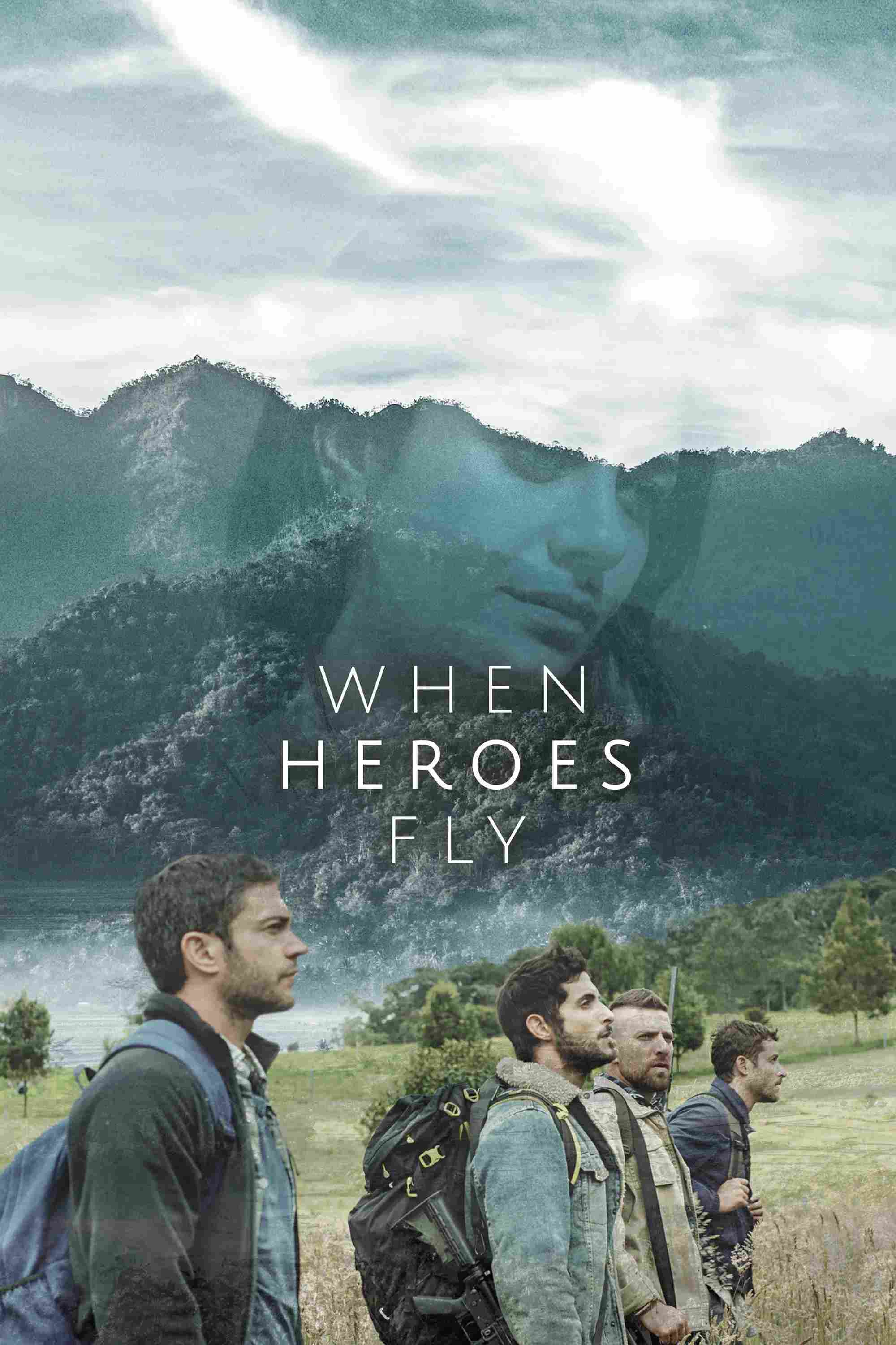 Poster chính thức của phim Phim Tâm Lý, Phim Hành Động & Phiêu Lưu "Khi anh hùng cất cánh" (When Heroes Fly - 2018), với sự tham gia của diễn viên Tomer Capone và Moshe Ashkenazi.