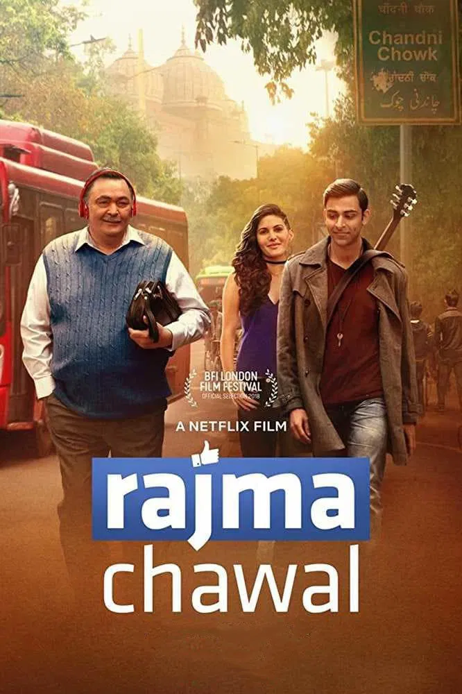 Poster chính thức của phim Phim Hài, Phim Tâm Lý "Khi Bố Mời Kết Bạn" (Rajma Chawal - 2018), với sự tham gia của diễn viên Rishi Kapoor và Anirudh Tanwar.