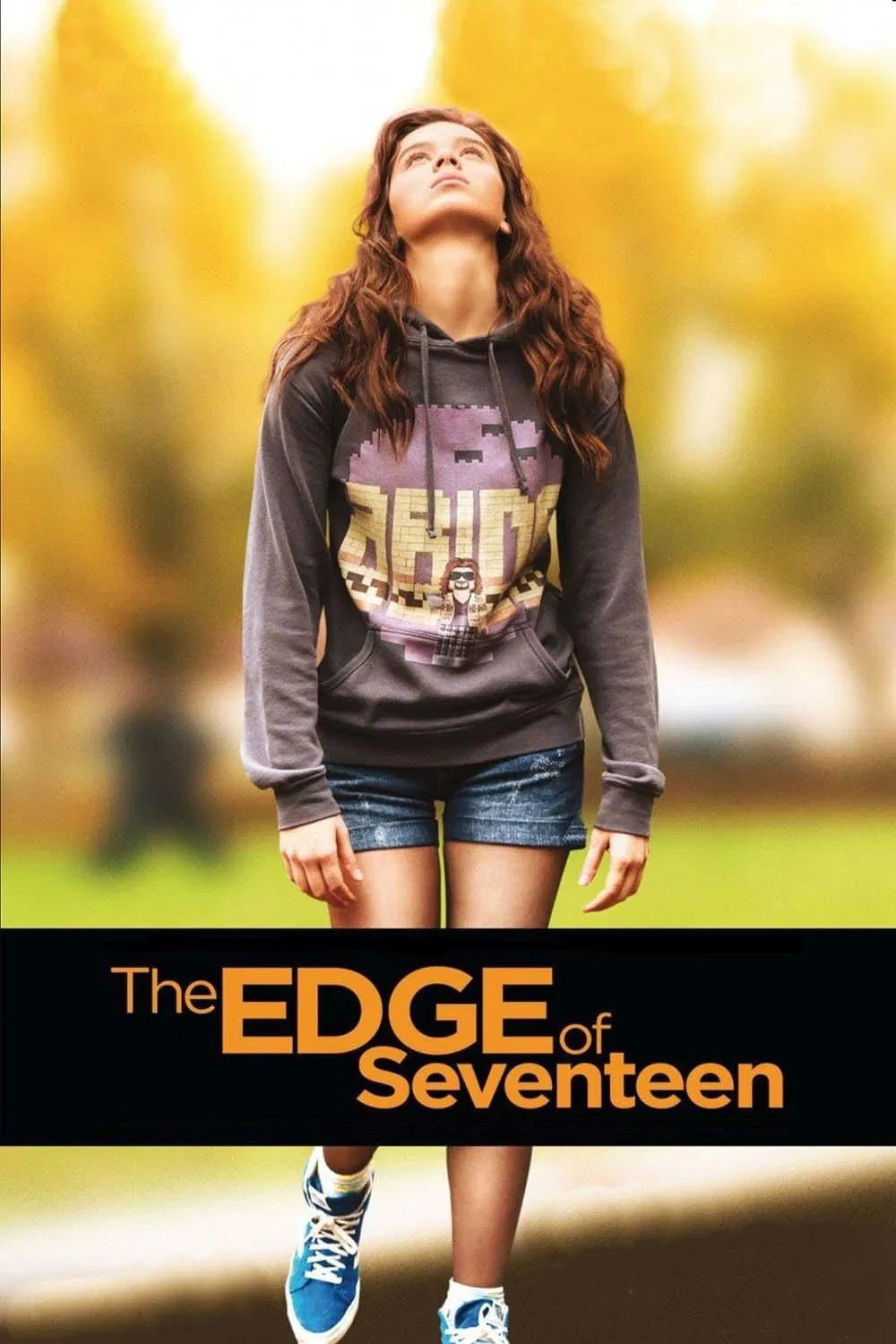Poster chính thức của phim Phim Hài, Phim Tâm Lý "Khi Em 17" (The Edge of Seventeen - 2016), với sự tham gia của diễn viên Hailee Steinfeld và Woody Harrelson.
