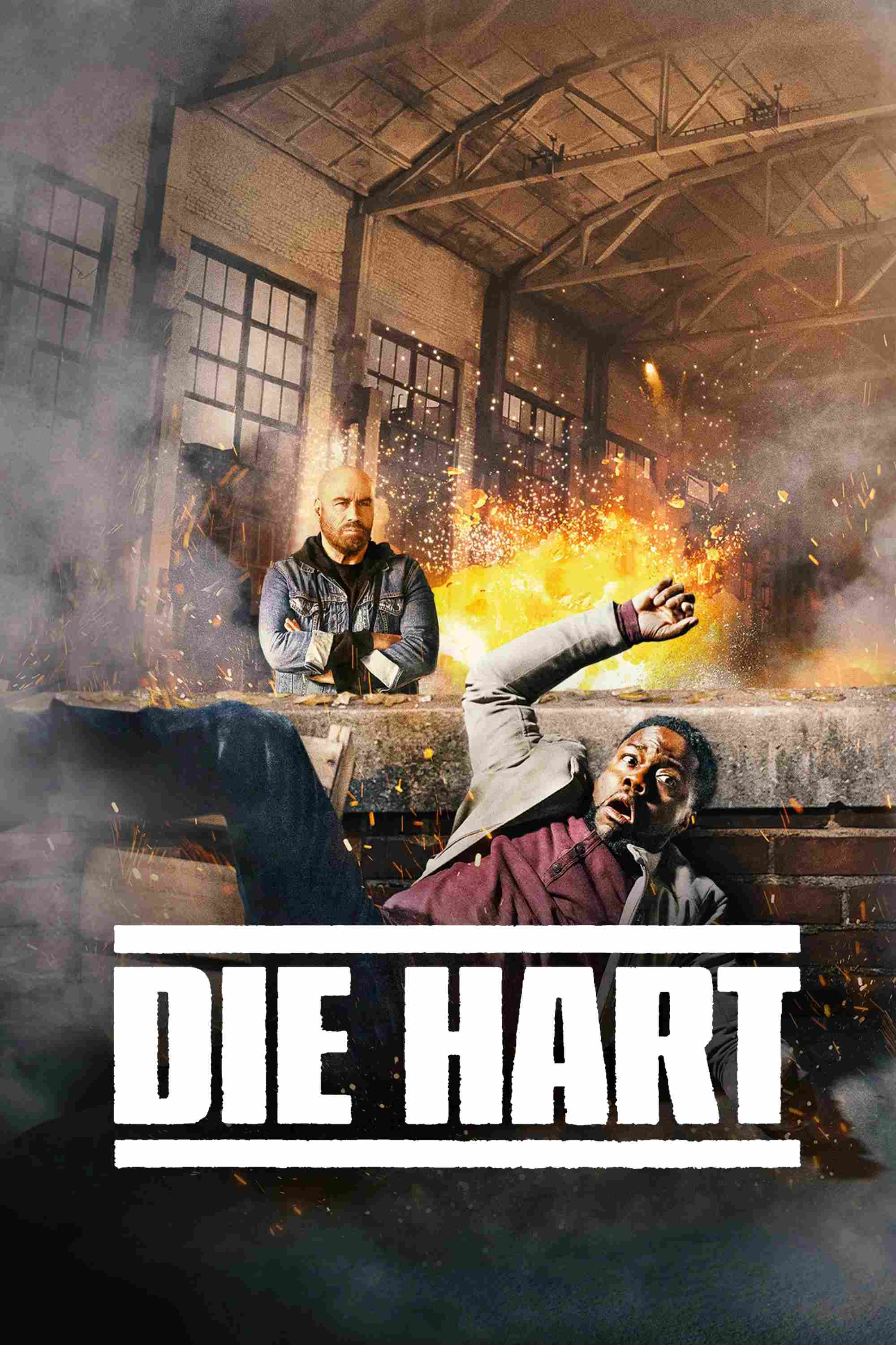 Poster chính thức của phim Phim Hài, Phim Hành Động "Khi Hart Ra Tay 2" (Die Hart - 2023), với sự tham gia của diễn viên Kevin Hart và John Travolta.
