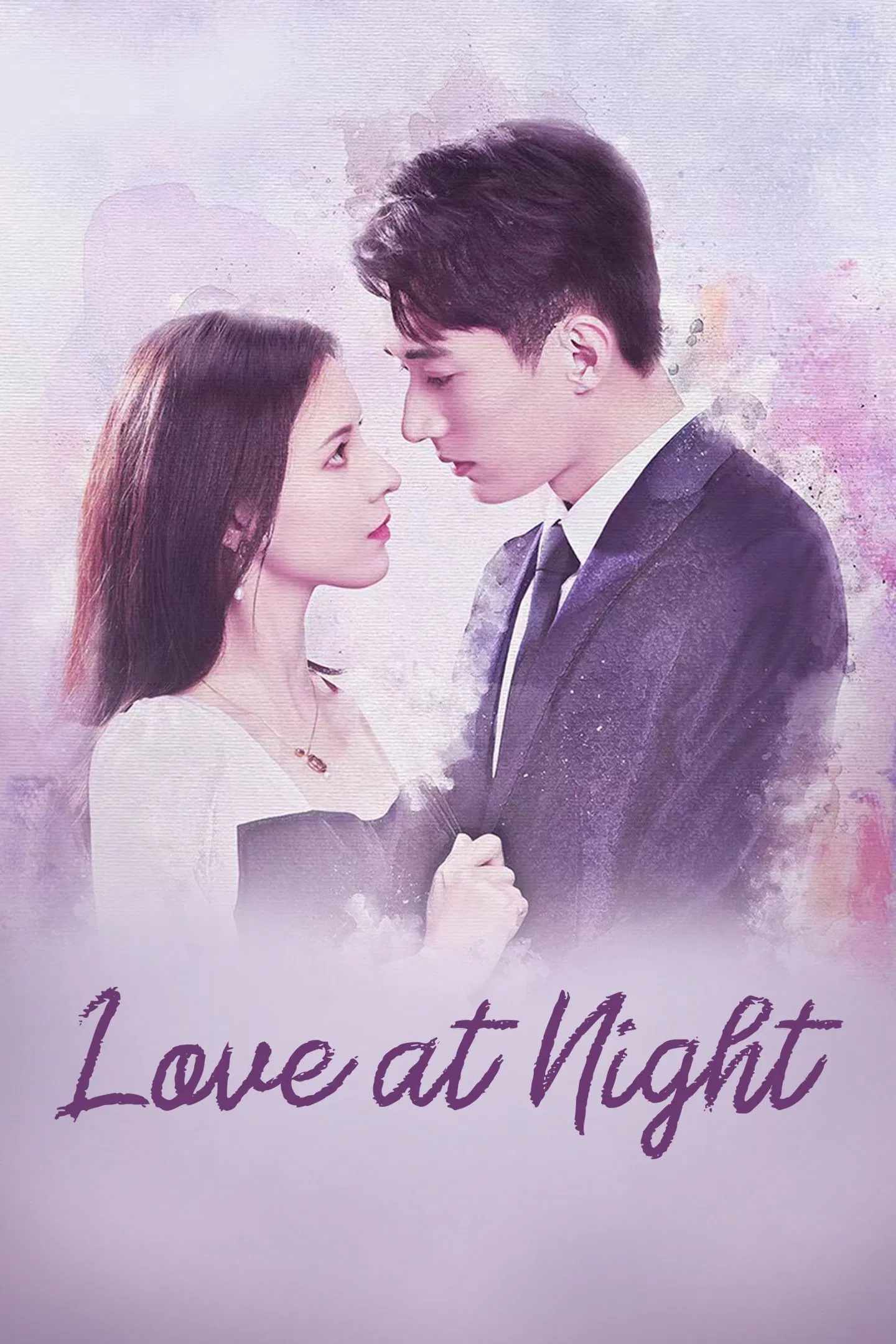 Poster chính thức của phim Phim Tâm Lý, Phim Dài Tập "Khi Màn Đêm Gợn Sóng" (Love at Night - 2021), với sự tham gia của diễn viên Trương Dư Hi và Lưu Học Nghĩa.