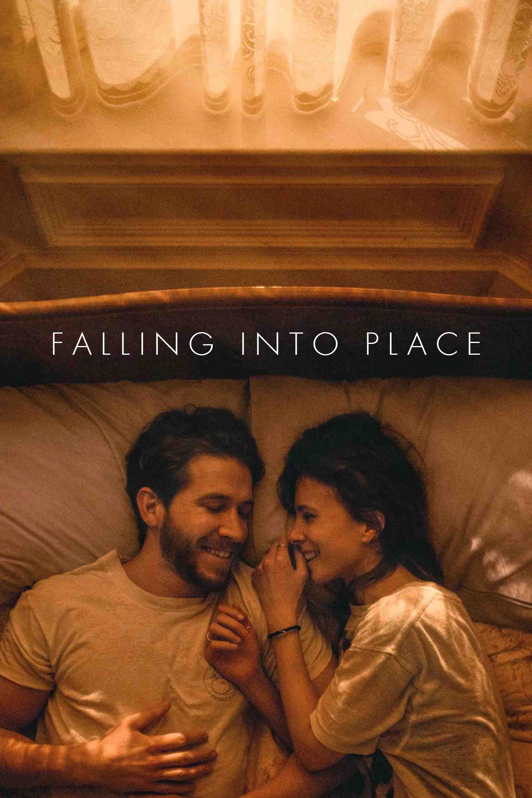 Poster chính thức của phim Phim Tình Cảm, Phim Tâm Lý "Khi Mọi Điều Dần An Bài" (Falling into Place - 2023), với sự tham gia của diễn viên Aylin Tezel và Chris Fulton.