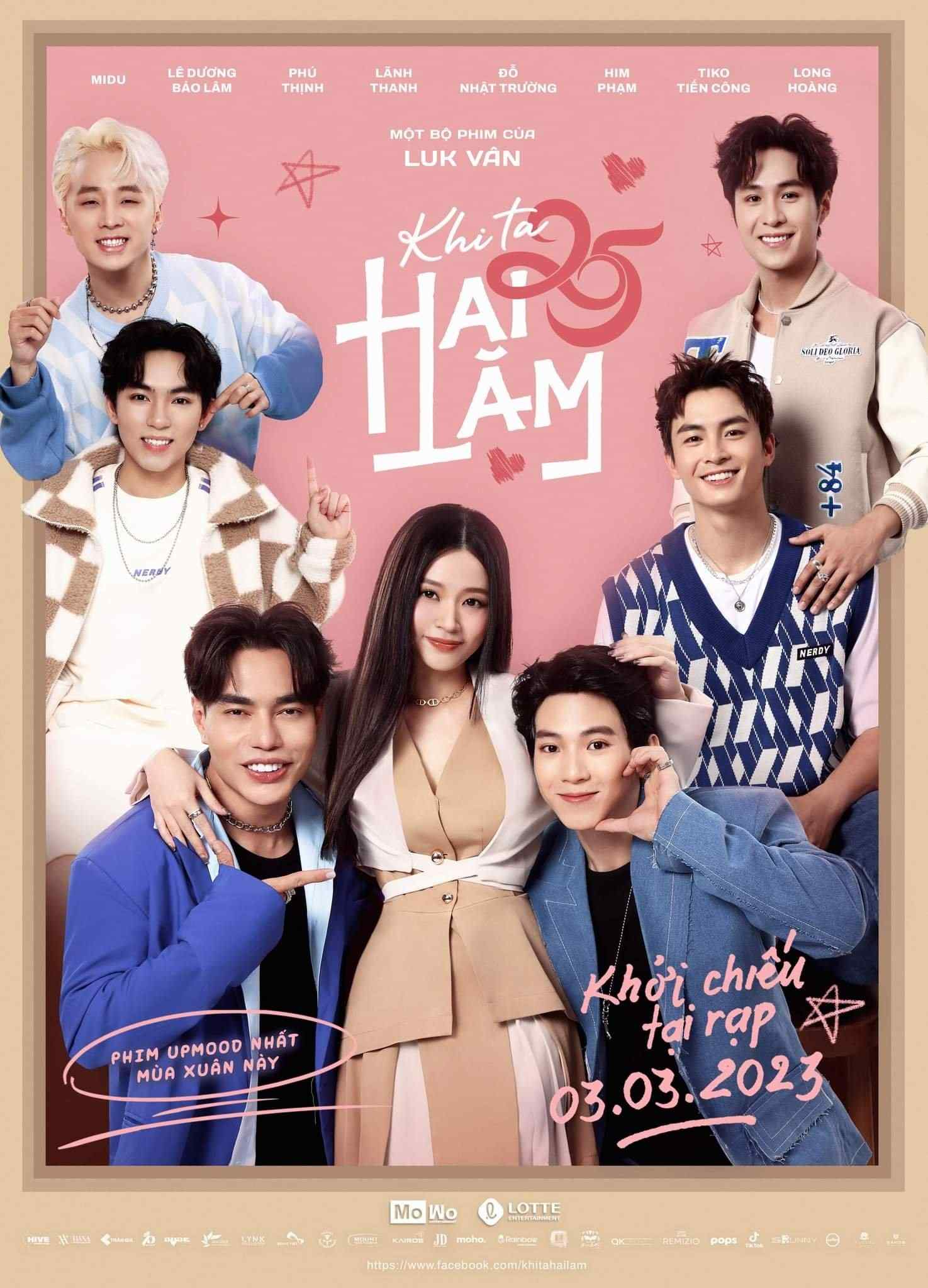 Poster chính thức của phim Phim Tâm Lý, Phim Tình Cảm "Khi Ta Hai Lăm" (Twenty Five - 2023), với sự tham gia của diễn viên Lê Dương Bảo Lâm và Him Phạm.