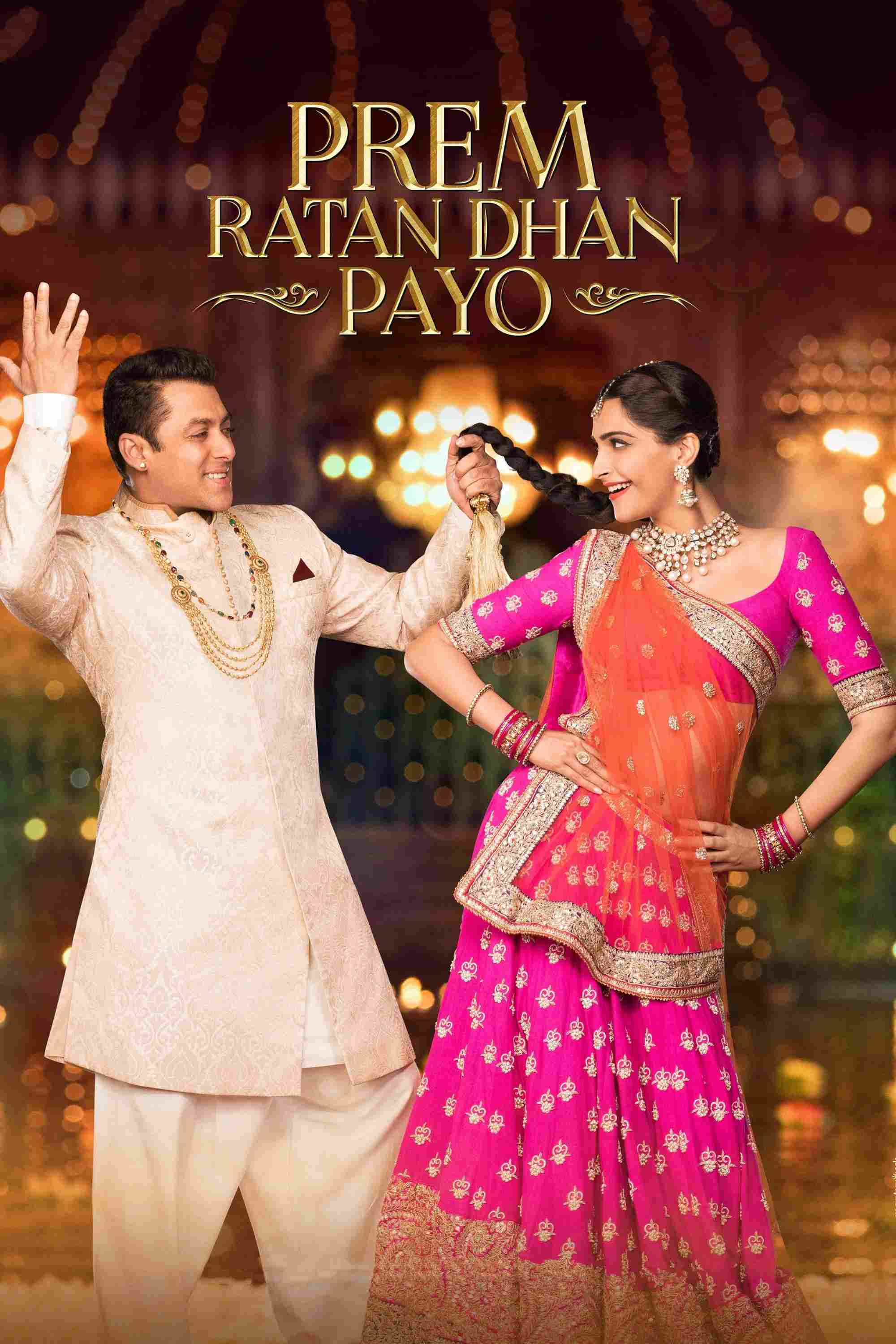 Poster chính thức của phim Phim Tình Cảm, Phim Tâm Lý "Kho báu tình yêu" (Prem Ratan Dhan Payo - 2015), với sự tham gia của diễn viên Salman Khan và Sonam Kapoor Ahuja.