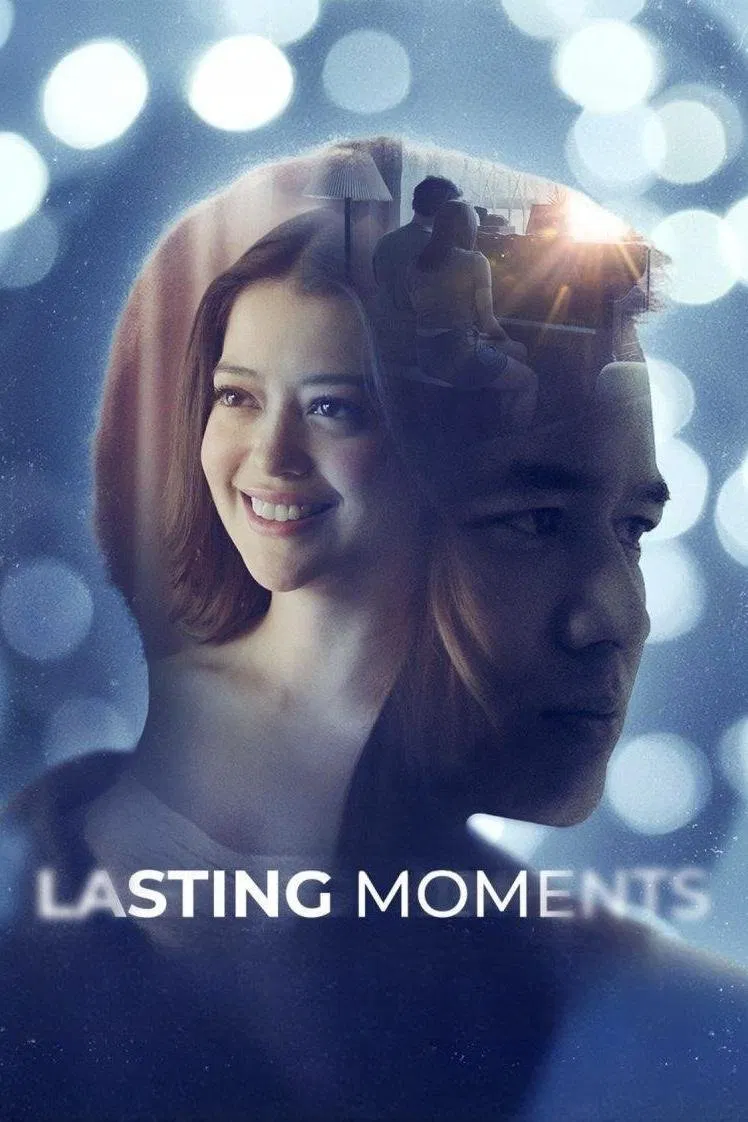 Poster chính thức của phim Phim Tâm Lý, Phim Tình Cảm "Khoảnh Khắc Bền Lâu" (Lasting Moments - 2025), với sự tham gia của diễn viên JM de Guzman và Sue Ramirez.