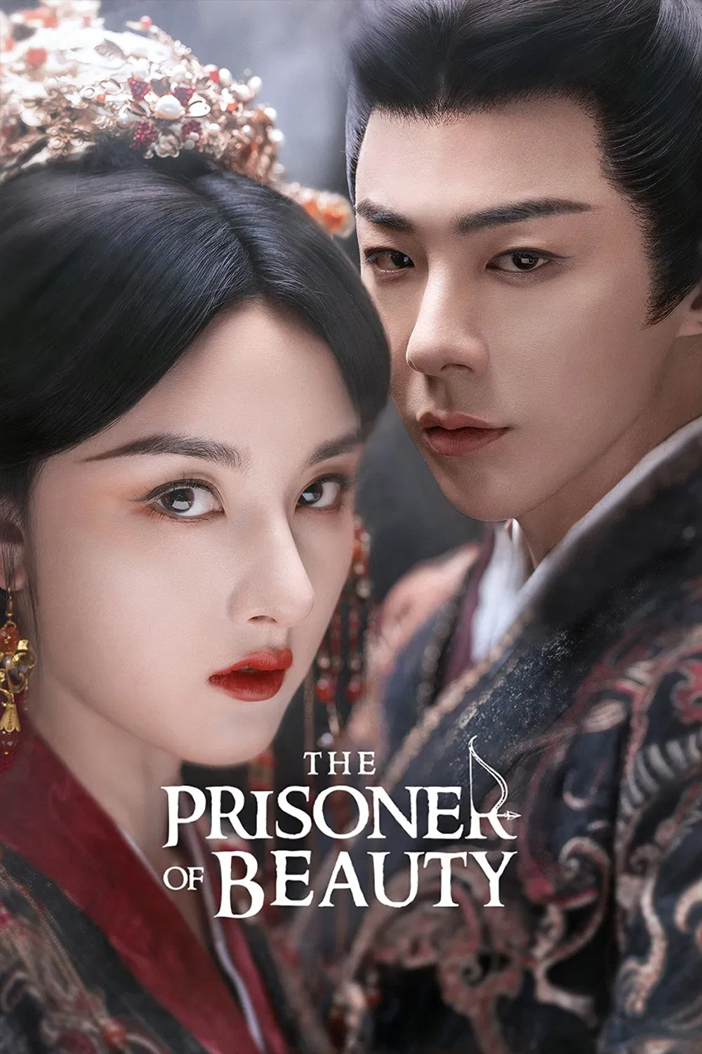 Poster chính thức của phim Phim Tâm Lý "Khom Lưng" (The Prisoner of Beauty - 2025), với sự tham gia của diễn viên Tống Tổ Nhi và Lưu Vũ Ninh.