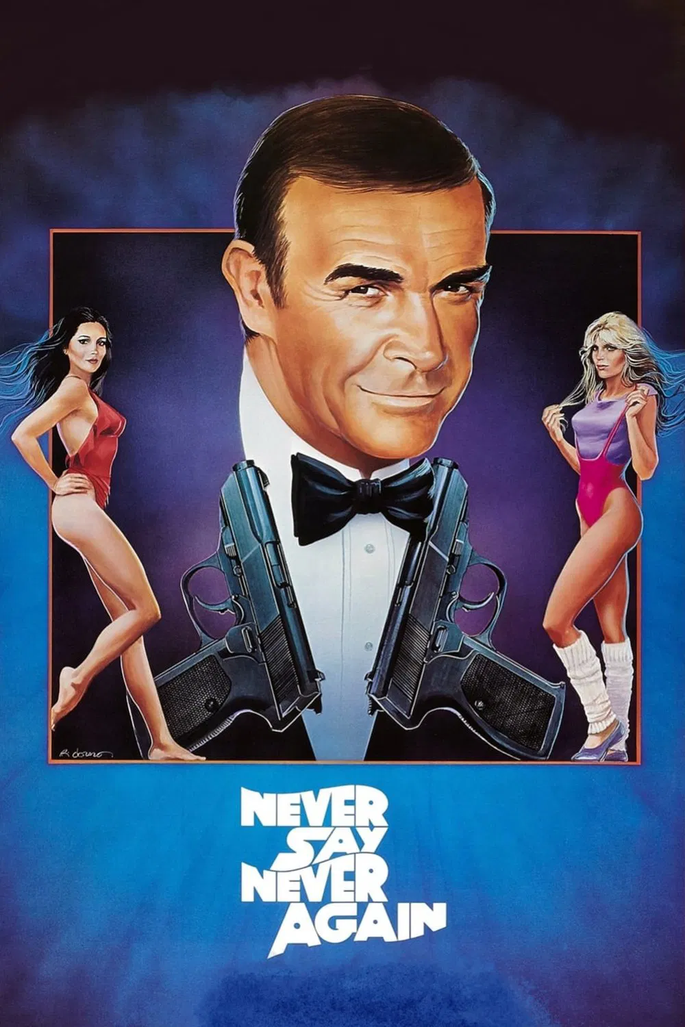 Poster chính thức của phim Phim Phiêu Lưu, Phim Hành Động "Không Bao Giờ Nói Không Lần Nữa" (Never Say Never Again - 1983), với sự tham gia của diễn viên Sean Connery và Klaus Maria Brandauer.