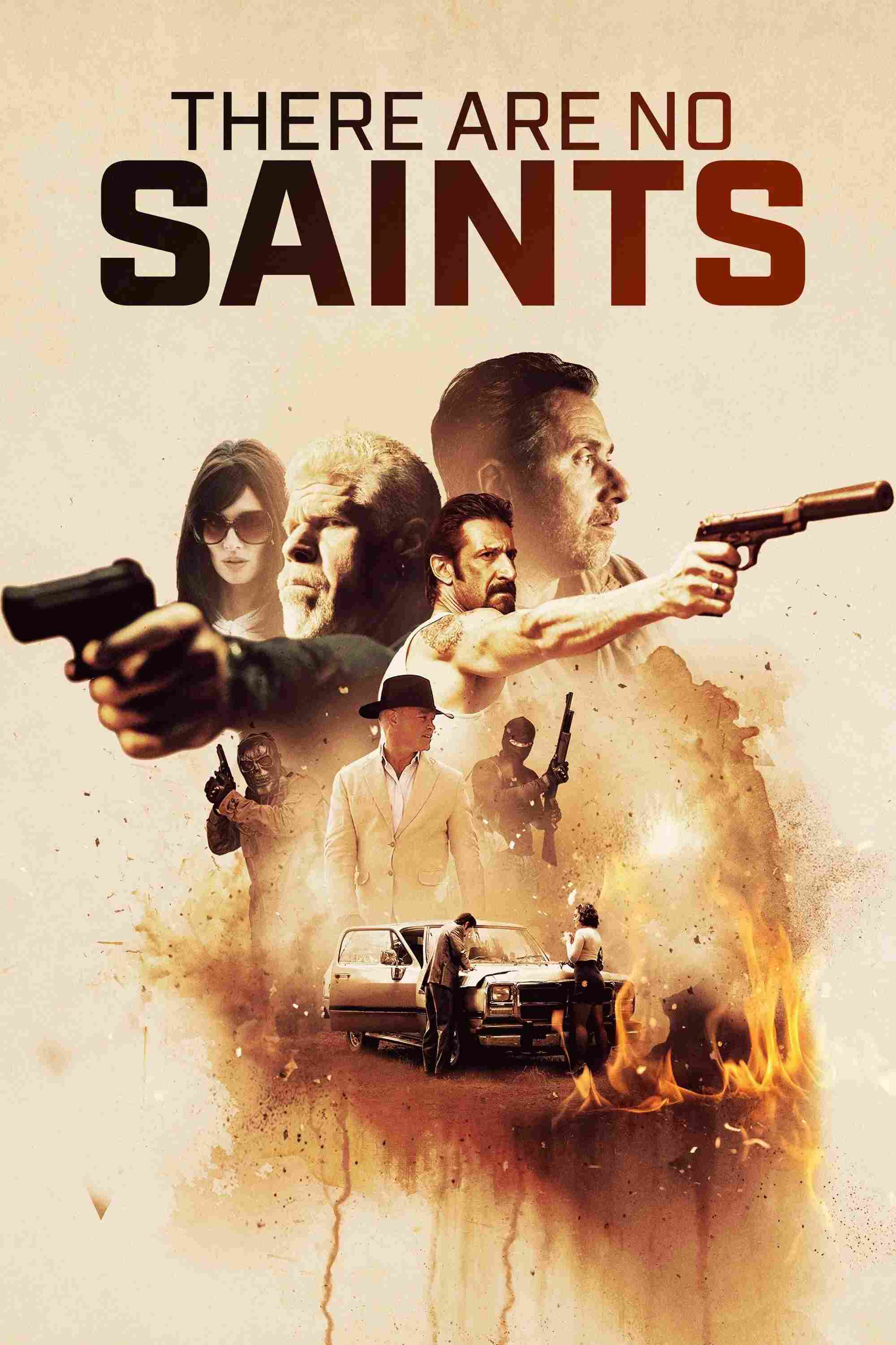 Poster chính thức của phim Phim Hành Động, Phim Bí Ẩn "Không Còn Cách Nào" (There Are No Saints - 2022), với sự tham gia của diễn viên José María Yázpik và Shannyn Sossamon.