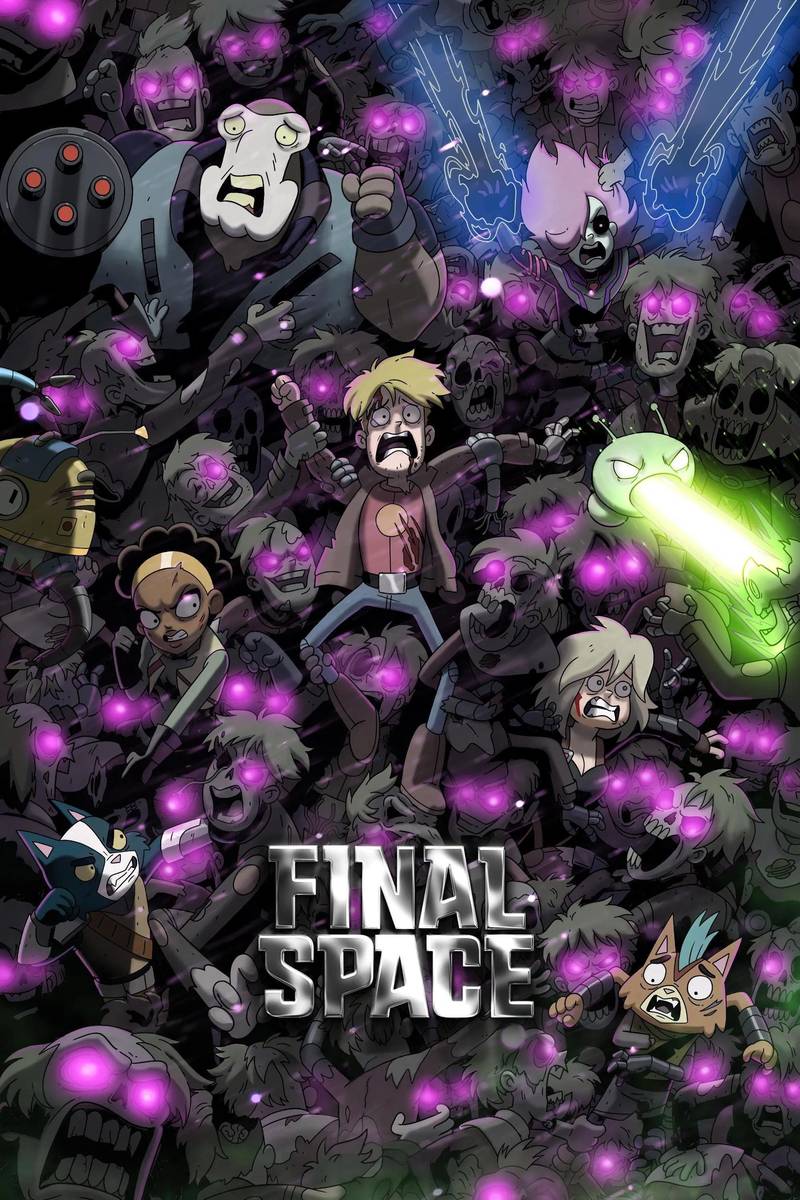 Poster chính thức của phim Phim Hoạt Hình, Phim Hành Động & Phiêu Lưu "Không gian cuối cùng (Phần 2)" (Final Space - 2018), với sự tham gia của diễn viên Fred Armisen và Tom Kenny.