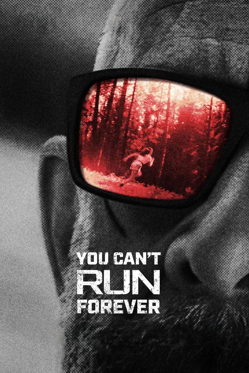 Poster chính thức của phim Phim Giật Gân "Không Thể Chạy Mãi" (You Can't Run Forever - 2024), với sự tham gia của diễn viên J.K. Simmons và Fernanda Urrejola.
