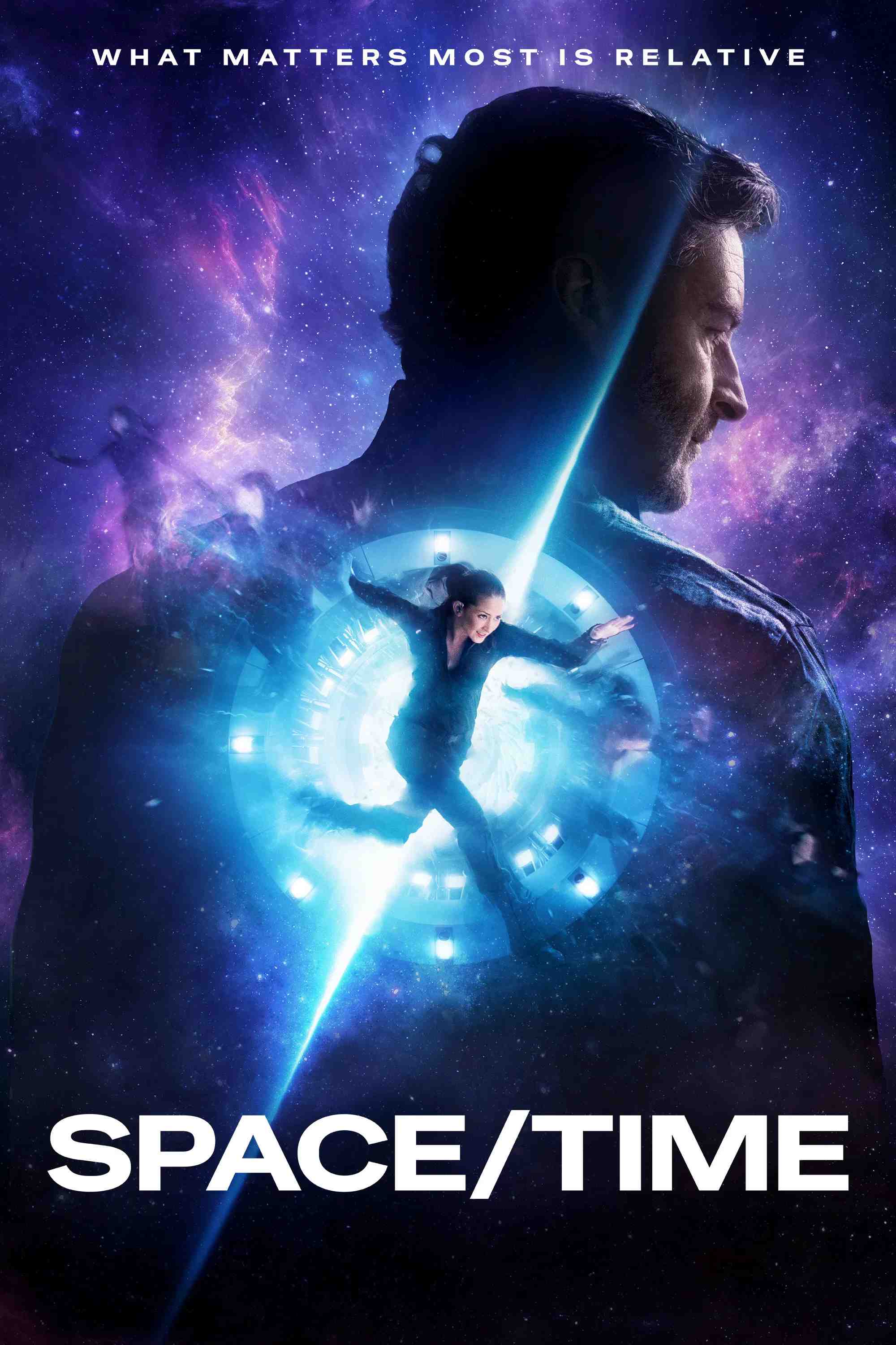 Poster chính thức của phim Phim Viễn Tưởng, Phim Hành Động "Không Thời Gian" (Space/Time - 2025), với sự tham gia của diễn viên Ashlee Lollback và Hugh Parker.