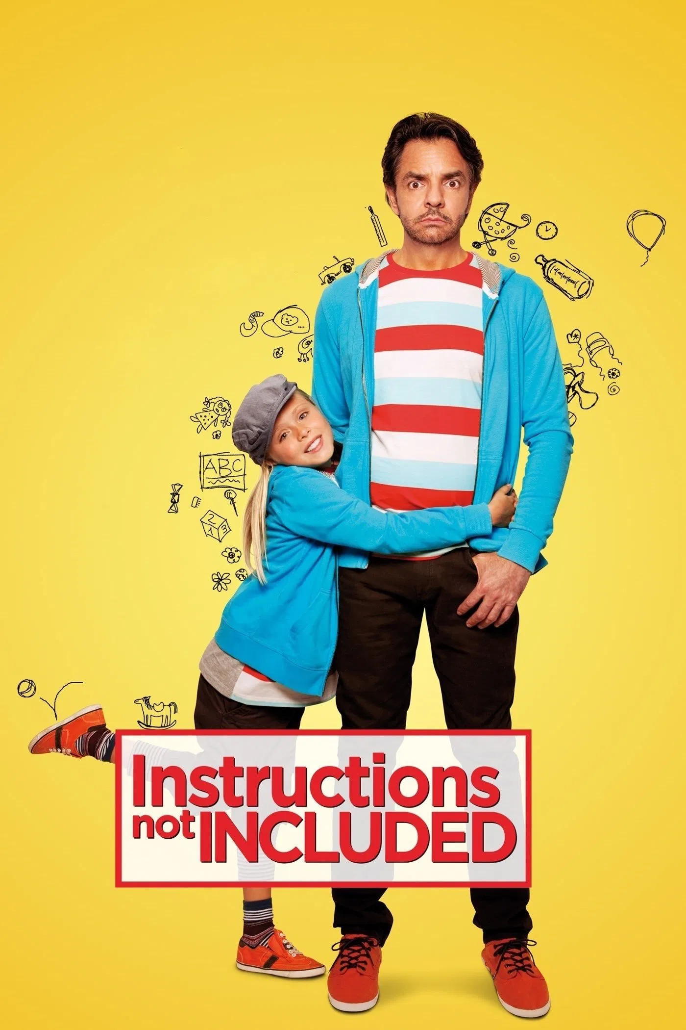 Poster chính thức của phim Phim Hài, Phim Tâm Lý "Không Trả Lại" (Instructions Not Included - 2013), với sự tham gia của diễn viên Eugenio Derbez và Loreto Peralta.