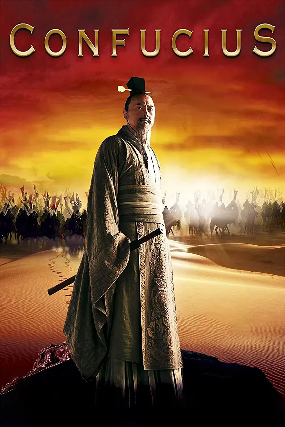 Poster chính thức của phim Phim Tâm Lý, Phim Lịch Sử "Khổng Tử" (Confucius - 2010), với sự tham gia của diễn viên Châu Nhuận Phát và Châu Tấn.
