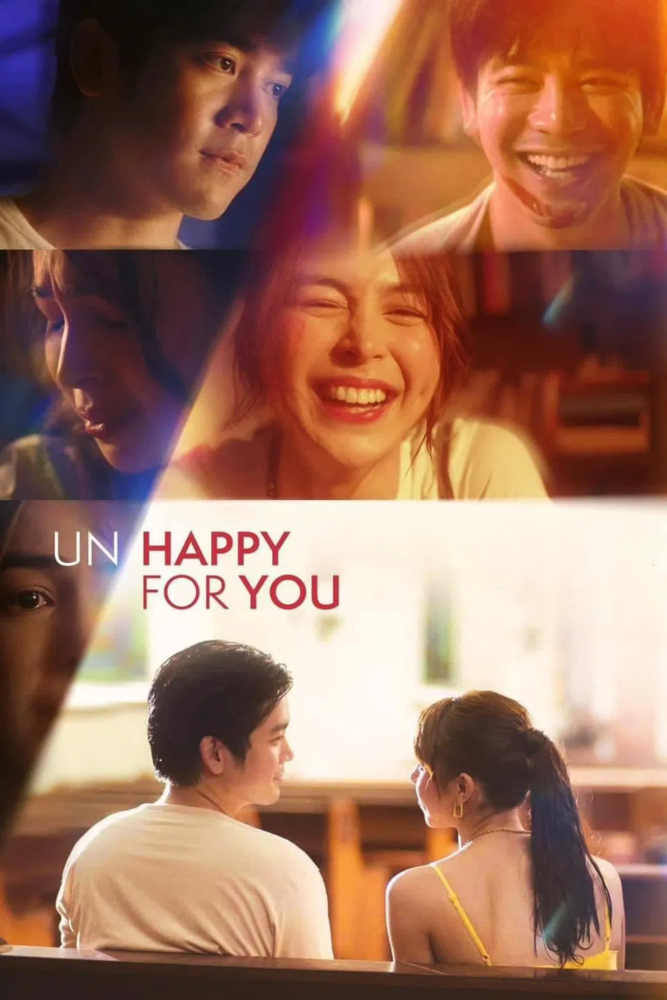 Poster chính thức của phim Phim Tình Cảm, Phim Tâm Lý "Không Vui Mừng Cho Em" (Un/Happy for You - 2024), với sự tham gia của diễn viên Joshua Garcia và Julia Barretto.