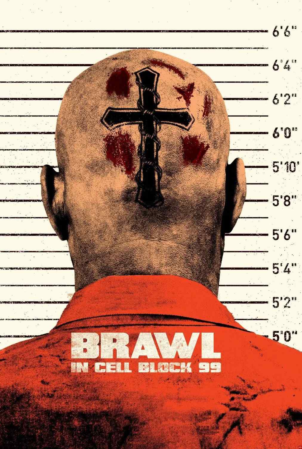 Poster chính thức của phim Phim Hành Động, Phim Hình Sự "Khu Biệt Giam 99" (Brawl in Cell Block 99 - 2017), với sự tham gia của diễn viên Vince Vaughn và Jennifer Carpenter.