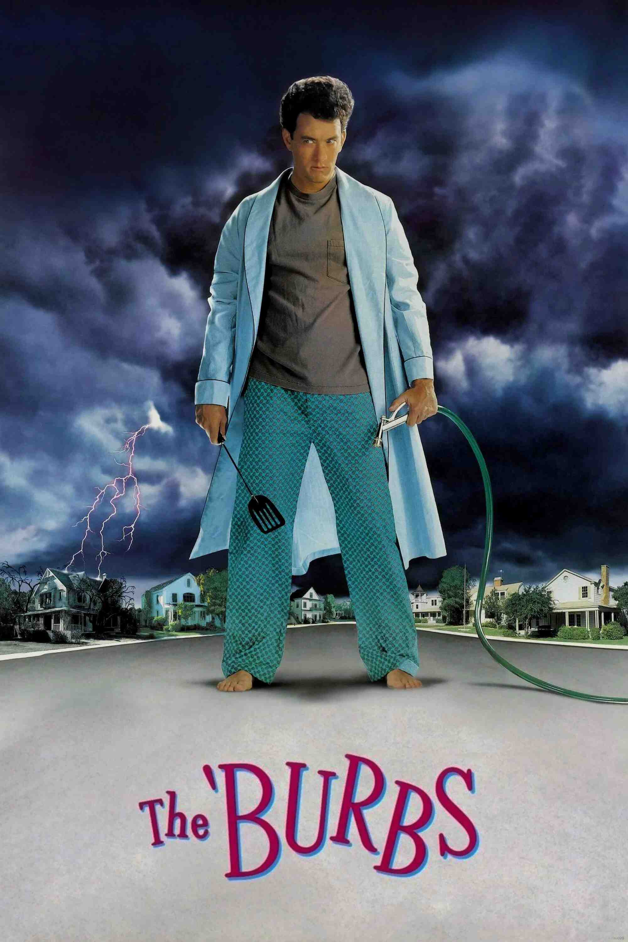 Poster chính thức của phim Phim Hài, Phim Kinh Dị "Khu Phố Kỳ Quái" (The 'Burbs - 1989), với sự tham gia của diễn viên Tom Hanks và Bruce Dern.