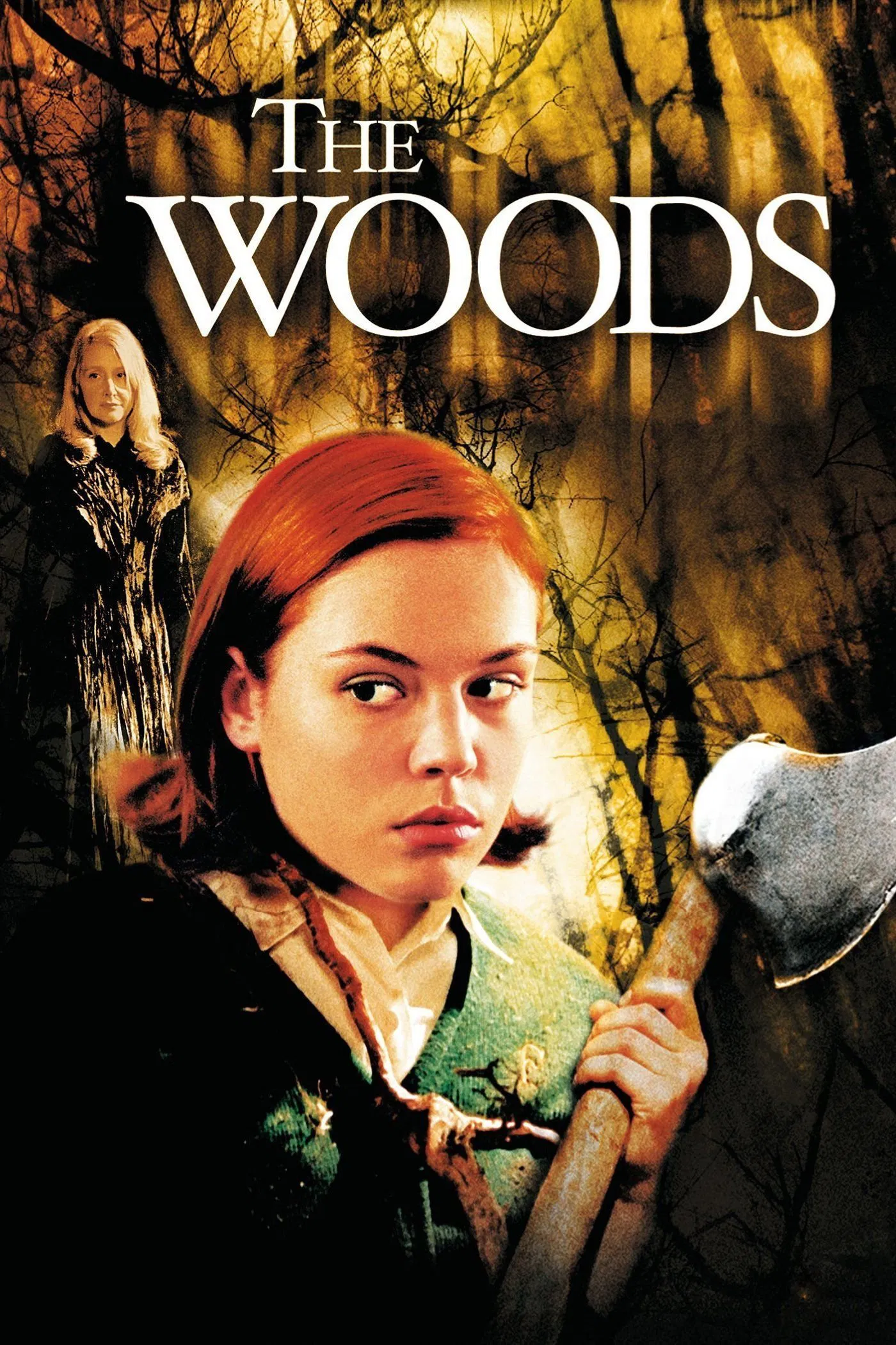 Poster chính thức của phim Phim Bí Ẩn, Phim Kinh Dị "Khu Rừng" (The Woods - 2006), với sự tham gia của diễn viên Agnes Bruckner và Emma Campbell.