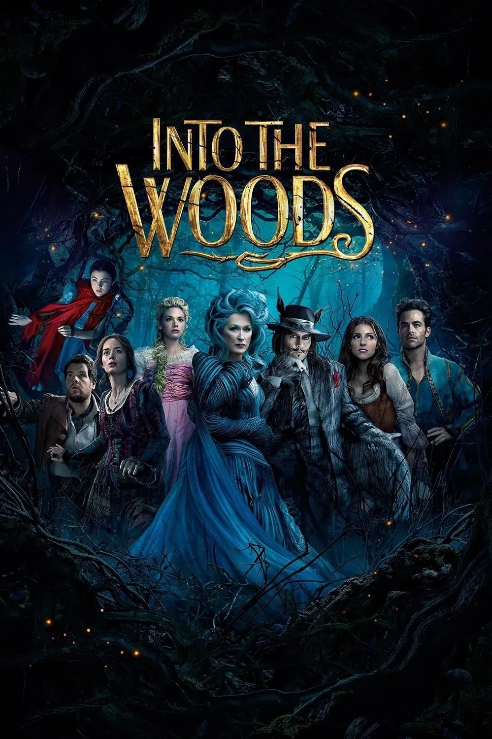 Poster chính thức của phim Phim Giả Tượng, Phim Hài "Khu Rừng Cổ Tích" (Into the Woods - 2014), với sự tham gia của diễn viên Anna Kendrick và Meryl Streep.