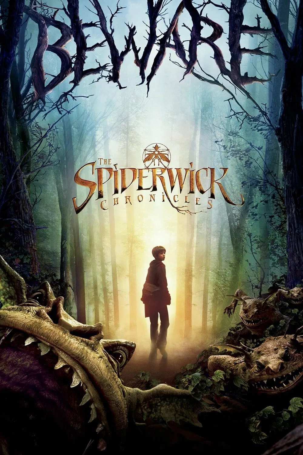 Poster chính thức của phim Phim Gia Đình, Phim Phiêu Lưu "Khu Rừng Thần Bí" (The Spiderwick Chronicles - 2008), với sự tham gia của diễn viên Freddie Highmore và Sarah Bolger.