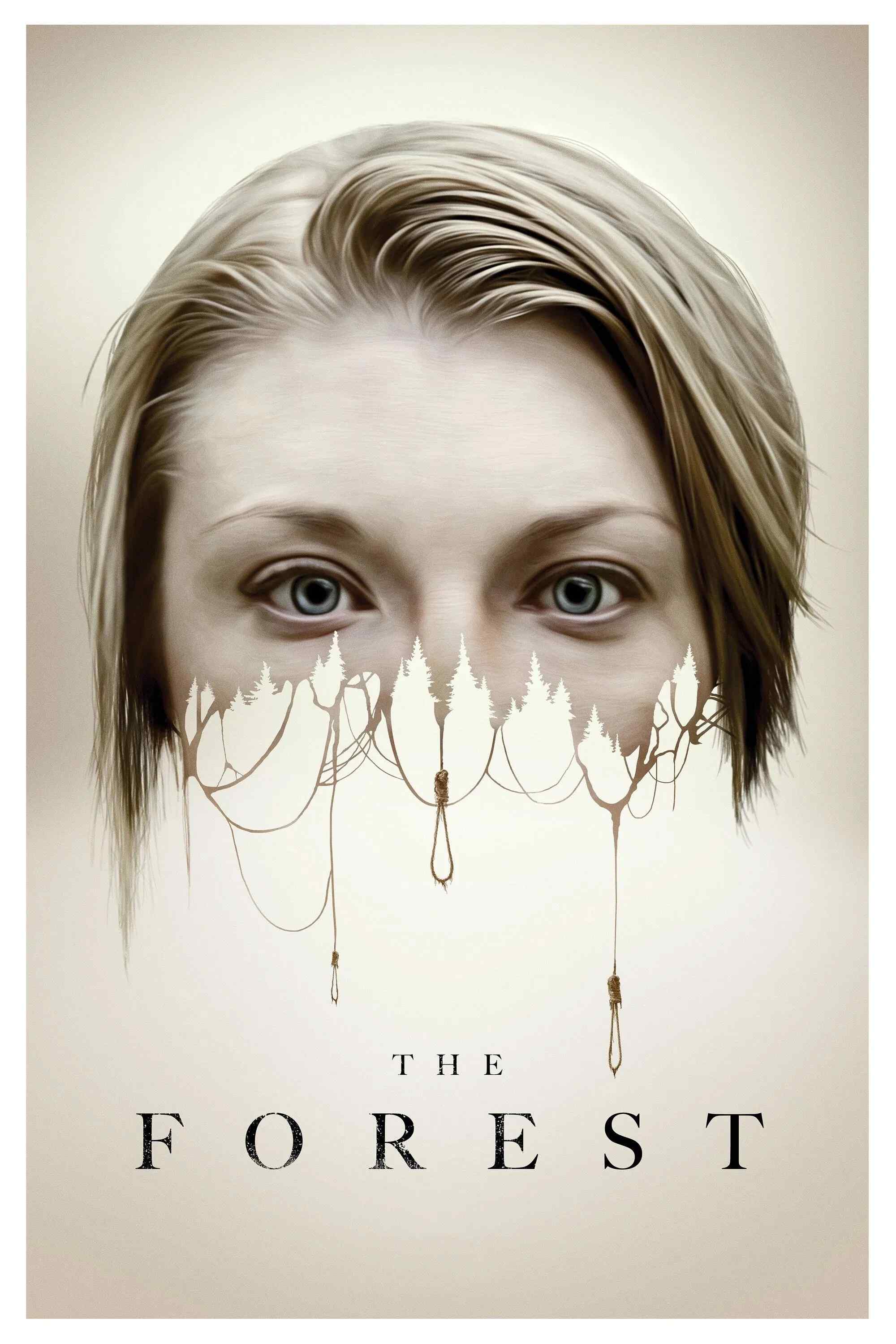 Poster chính thức của phim Phim Kinh Dị, Phim Giật Gân "Khu Rừng Tự Sát" (The Forest - 2016), với sự tham gia của diễn viên Natalie Dormer và Eoin Macken.