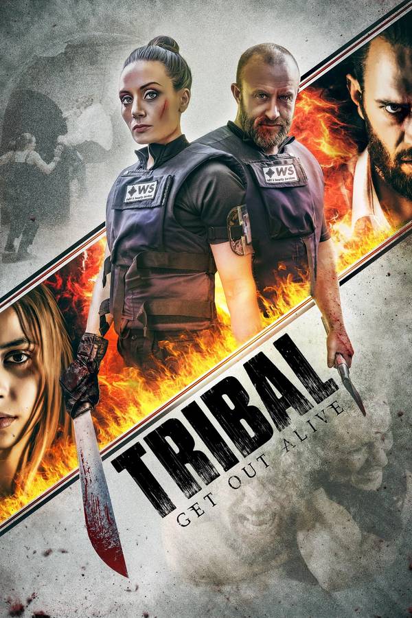 Poster chính thức của phim Phim Hành Động, Phim Kinh Dị "Khu Vực Chết: Cuộc Săn Đuổi" (Tribal: Get Out Alive - 2020), với sự tham gia của diễn viên Zara Phythian và Ross O'Hennessy.