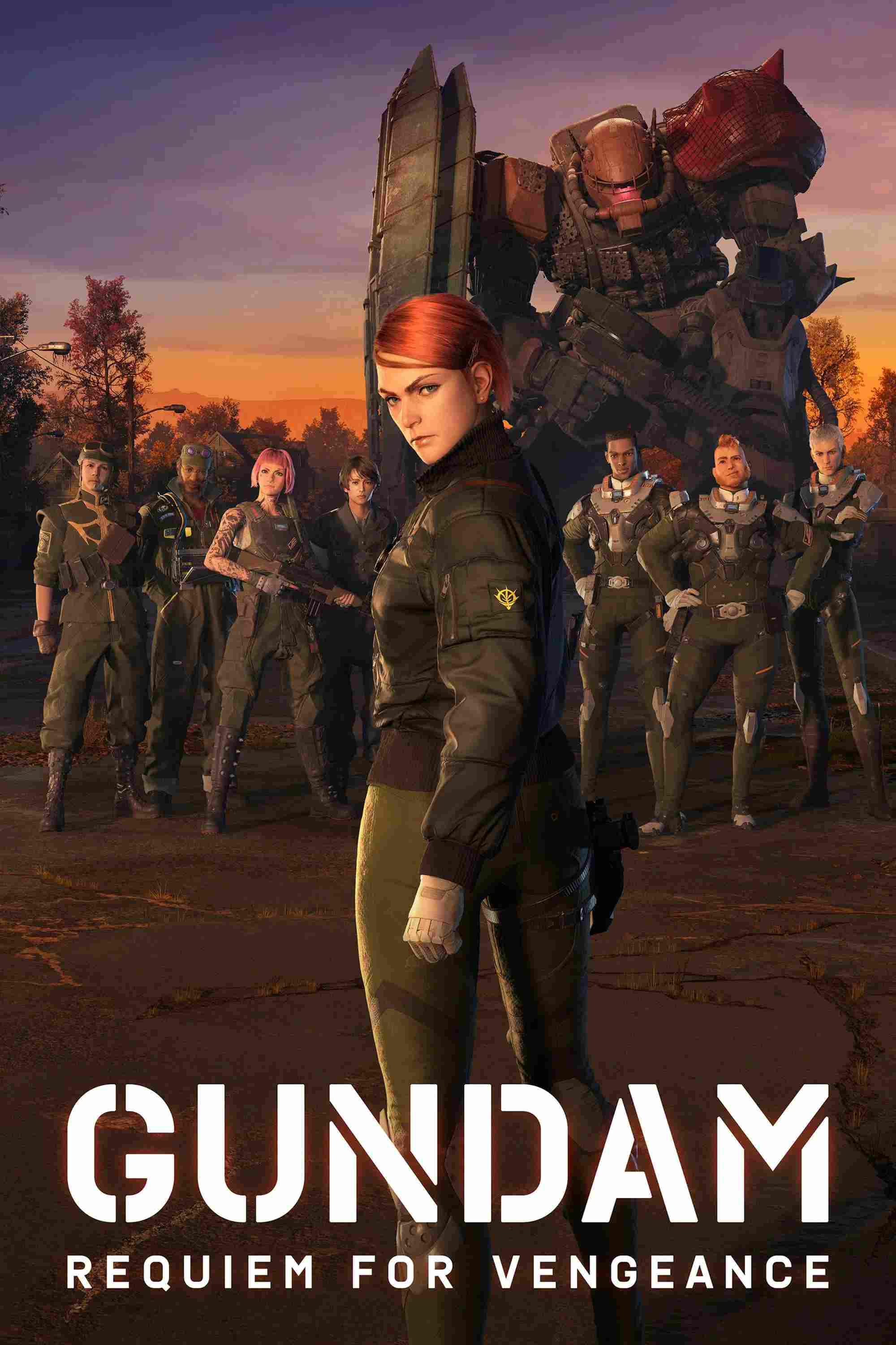 Poster chính thức của phim Phim Chiến Tranh & Chính Trị, Phim Viễn Tưởng & Giả Tưởng "Gundam: Khúc cầu hồn thù hận" (Gundam: Requiem for Vengeance - 2024), với sự tham gia của diễn viên Celia Massingham và Maxwell Powers.
