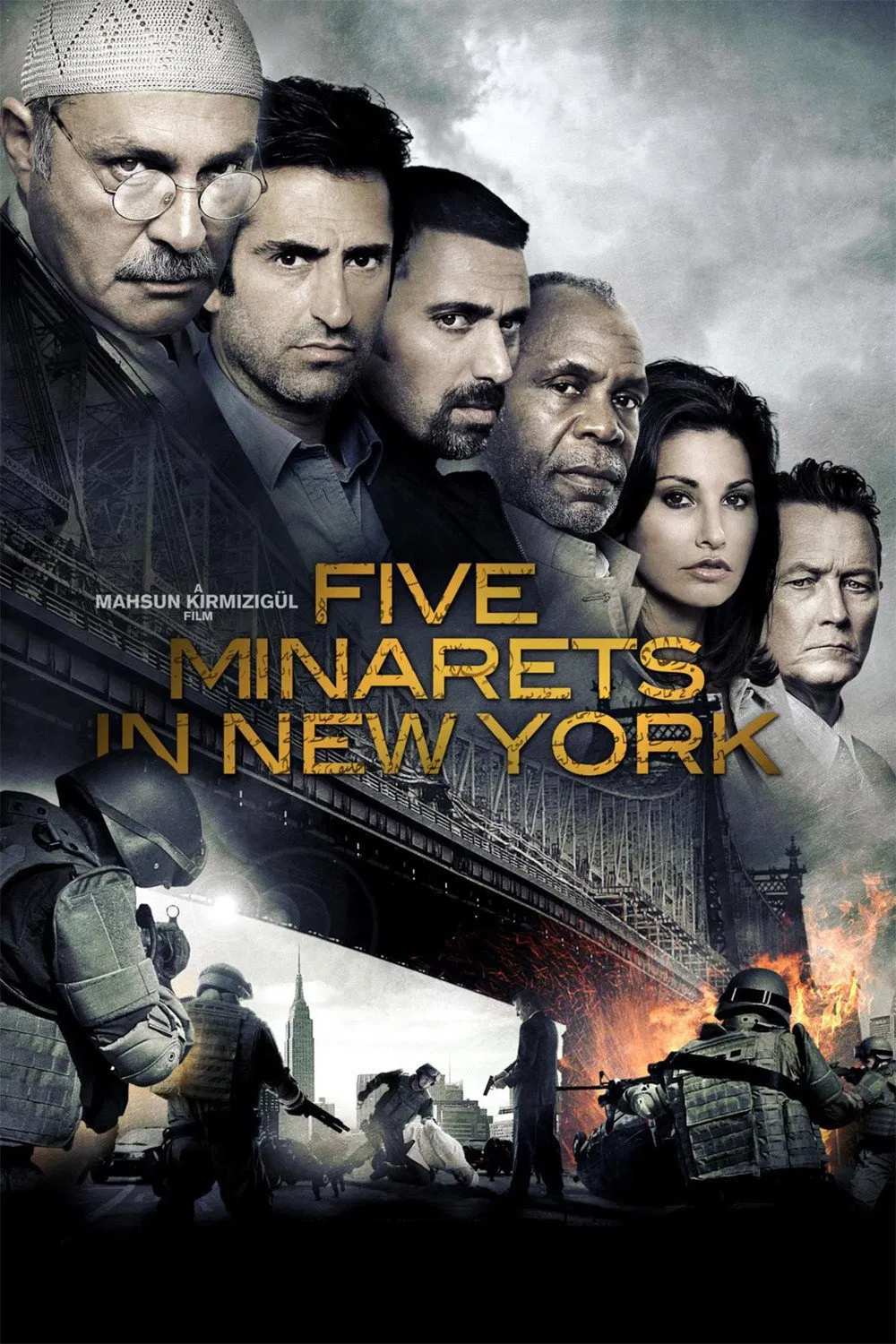 Poster chính thức của phim Phim Tâm Lý "Khủng Bố Ở New York" (Five Minarets in New York - 2010), với sự tham gia của diễn viên Haluk Bilginer và Mahsun Kırmızıgül.