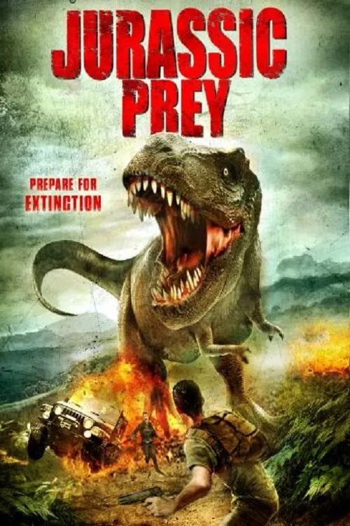 Poster chính thức của phim Phim Viễn Tưởng, Phim Hành Động "Khủng Long Săn Mồi" (Jurassic Prey - 2015), với sự tham gia của diễn viên Danielle Donahue và Jeff Kirkendall.