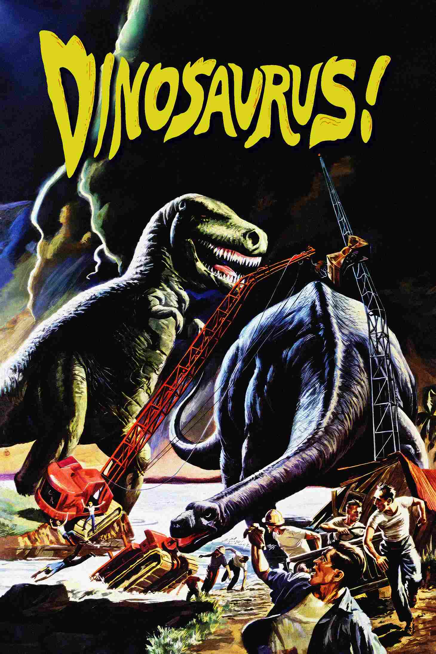 Poster chính thức của phim Phim Viễn Tưởng, Phim Kinh Dị "Khủng long!" (Dinosaurus! - 1960), với sự tham gia của diễn viên Ward Ramsey và Paul Lukather.