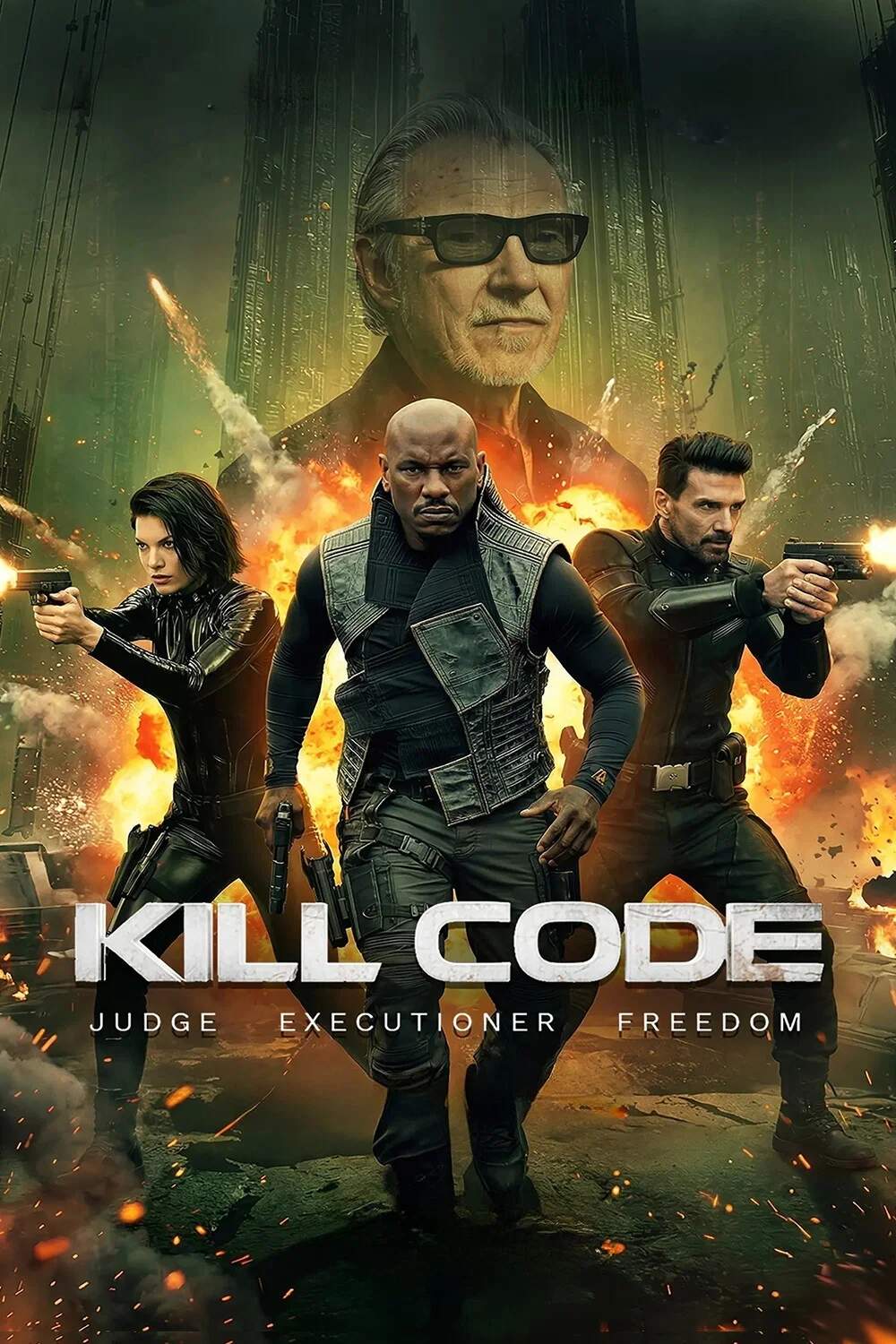 Poster chính thức của phim Phim Hành Động, Phim Giật Gân "Kill Code" (Kill Code - 2026), với sự tham gia của diễn viên Franzi Schissler và Frank Grillo.