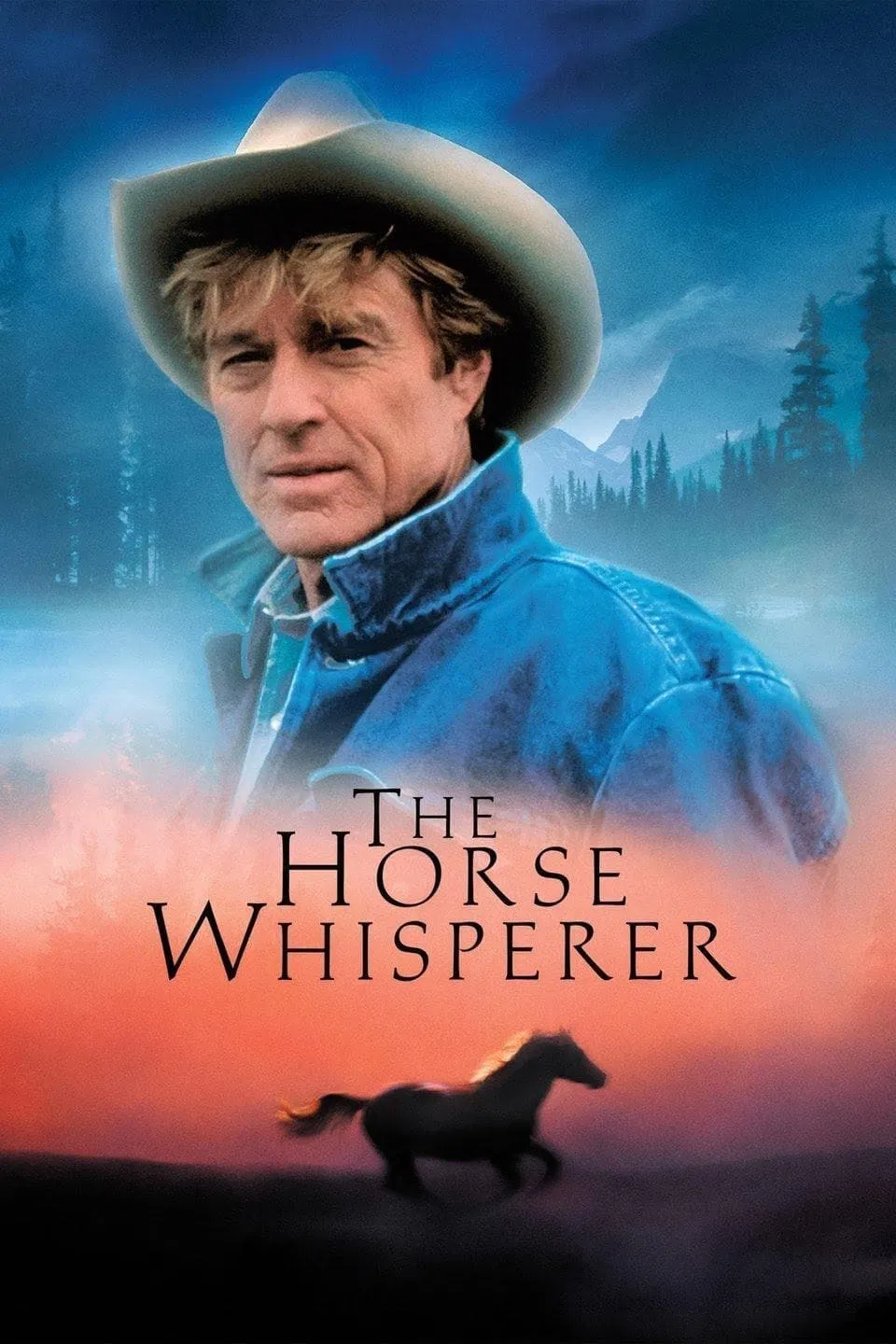 Poster chính thức của phim Phim Phiêu Lưu, Phim Tâm Lý "Kim Mao Khuyển Đoàn Cảnh Trụ" (The Horse Whisperer - 1998), với sự tham gia của diễn viên Robert Redford và Kristin Scott Thomas.