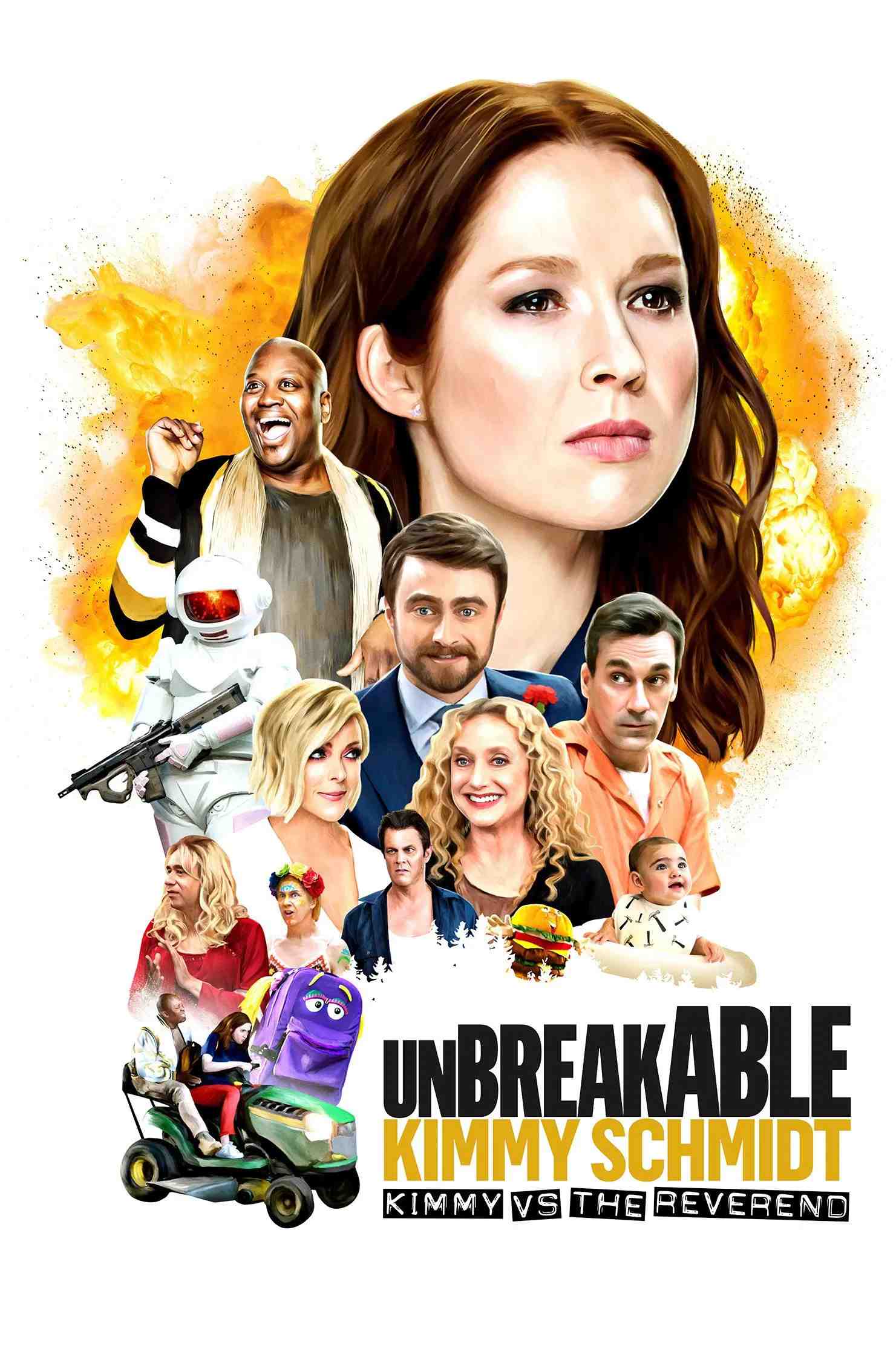 Poster chính thức của phim Phim Hài, Phim Truyền Hình "Kimmy Bất Bại: Kimmy Đại Chiến Đức Cha" (Unbreakable Kimmy Schmidt: Kimmy vs. the Reverend - 2020), với sự tham gia của diễn viên Ellie Kemper và Jane Krakowski.