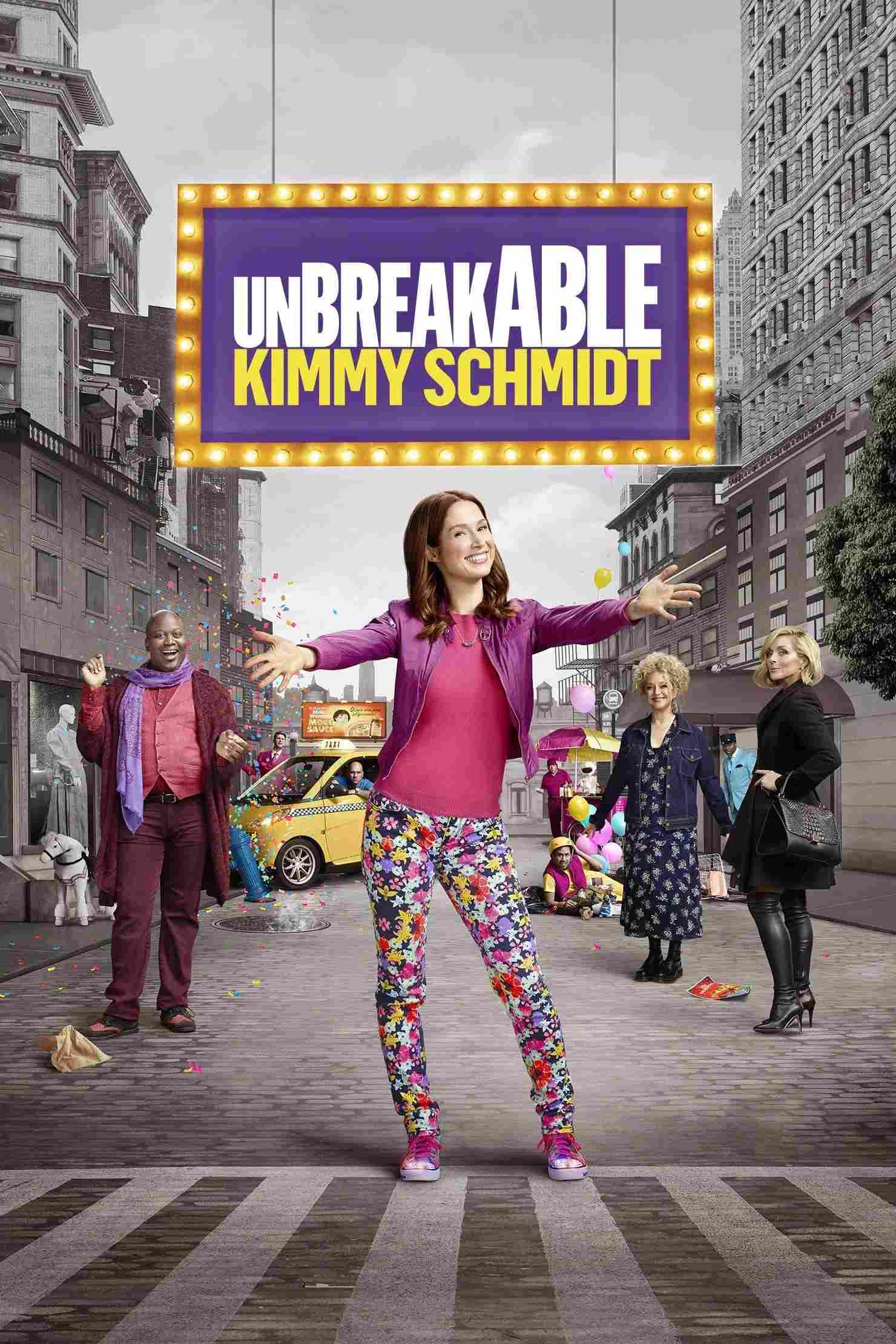 Poster chính thức của phim Phim Hài "Kimmy Bất Bại (Phần 3)" (Unbreakable Kimmy Schmidt - 2015), với sự tham gia của diễn viên Ellie Kemper và Tituss Burgess.