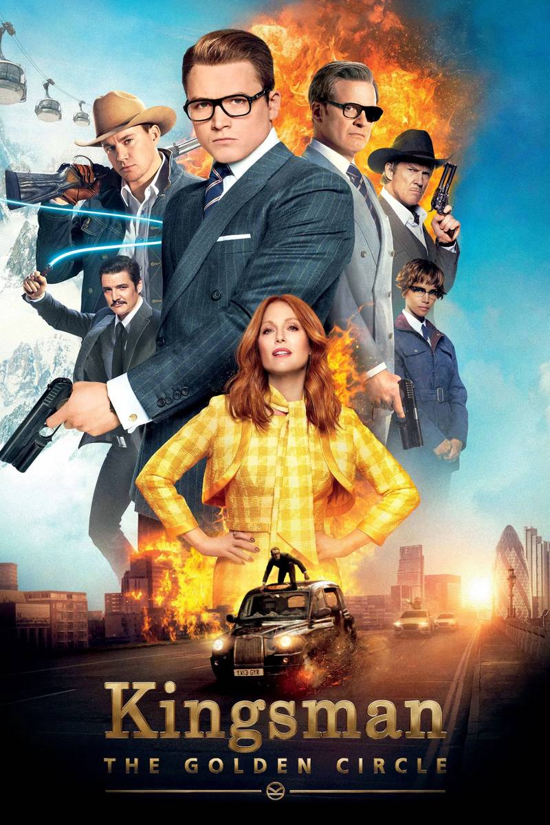Poster chính thức của phim Phim Hành Động, Phim Phiêu Lưu "Kingsman: Tổ Chức Hoàng Kim" (Kingsman: The Golden Circle - 2017), với sự tham gia của diễn viên Taron Egerton và Colin Firth.