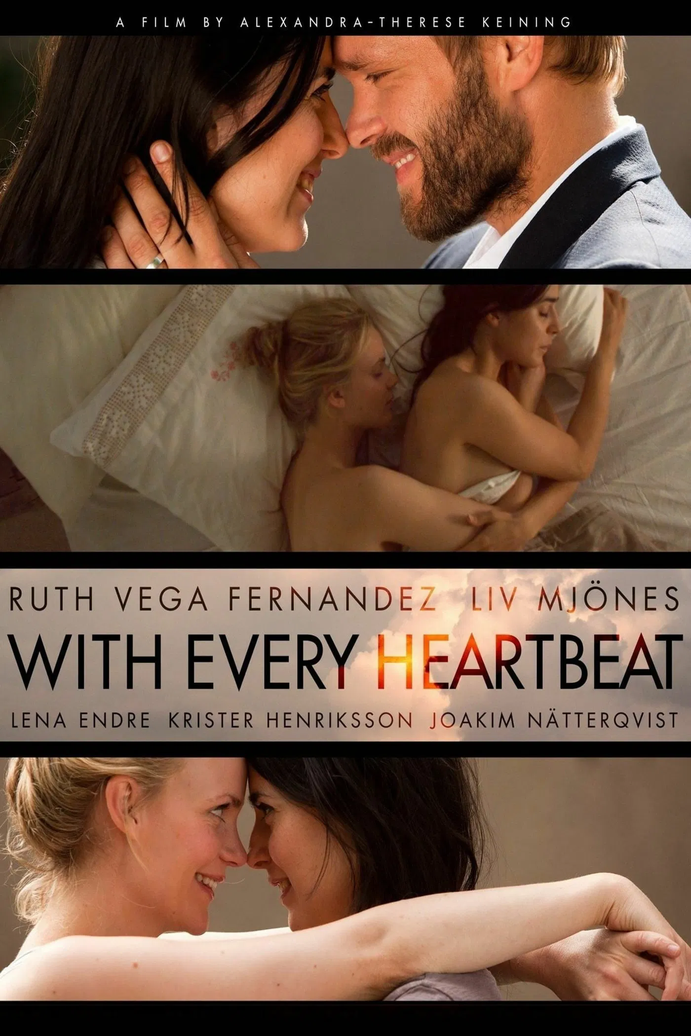 Poster chính thức của phim Phim Tình Cảm, Phim Tâm Lý "Kiss Me" (With Every Heartbeat - 2011), với sự tham gia của diễn viên Ruth Vega Fernandez và Liv Mjönes.