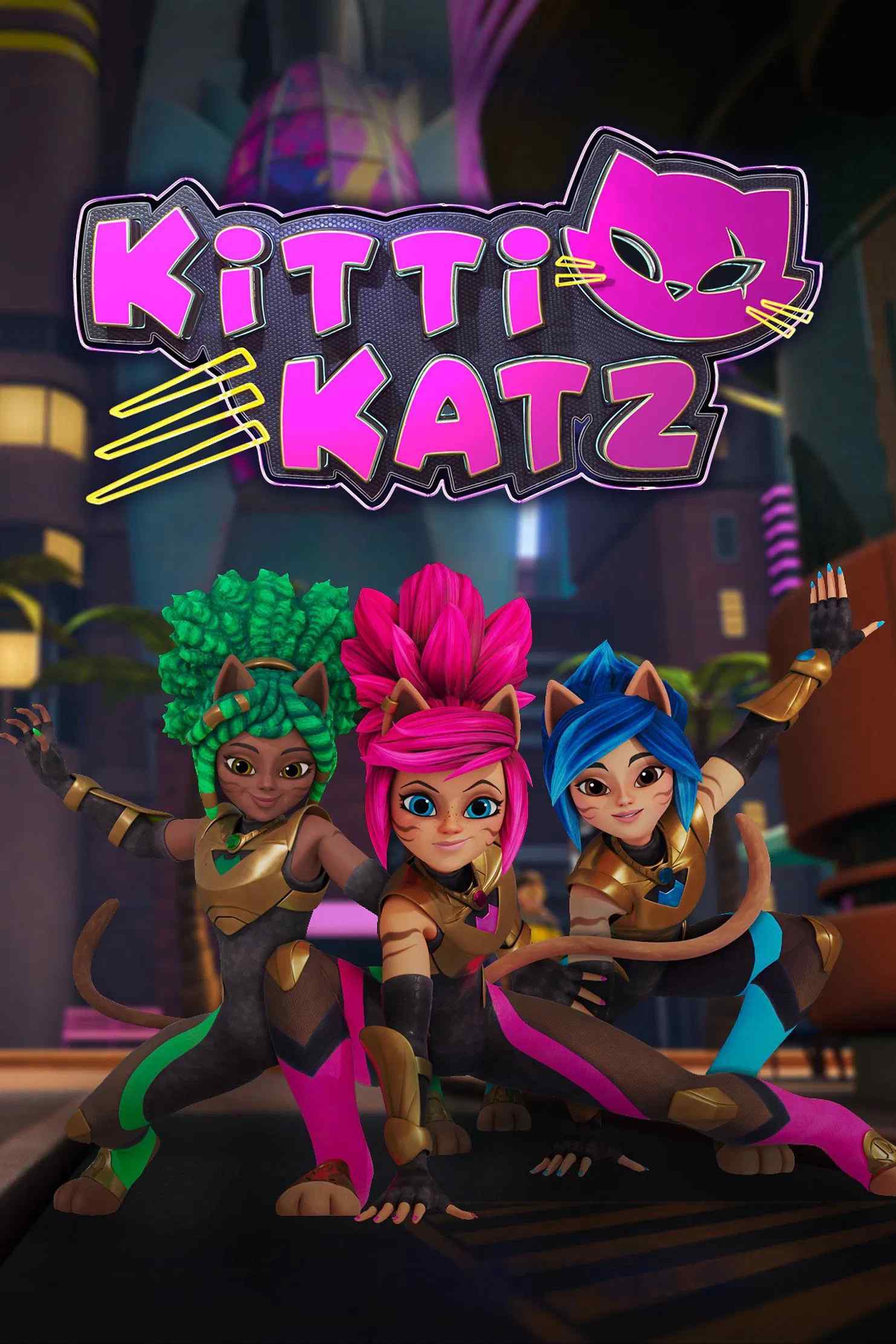 Poster chính thức của phim Phim Hoạt Hình, Phim Hành Động & Phiêu Lưu "Kitti Katz" (Kitti Katz - 2023), với sự tham gia của diễn viên Briana Price và Shvorne Marks.