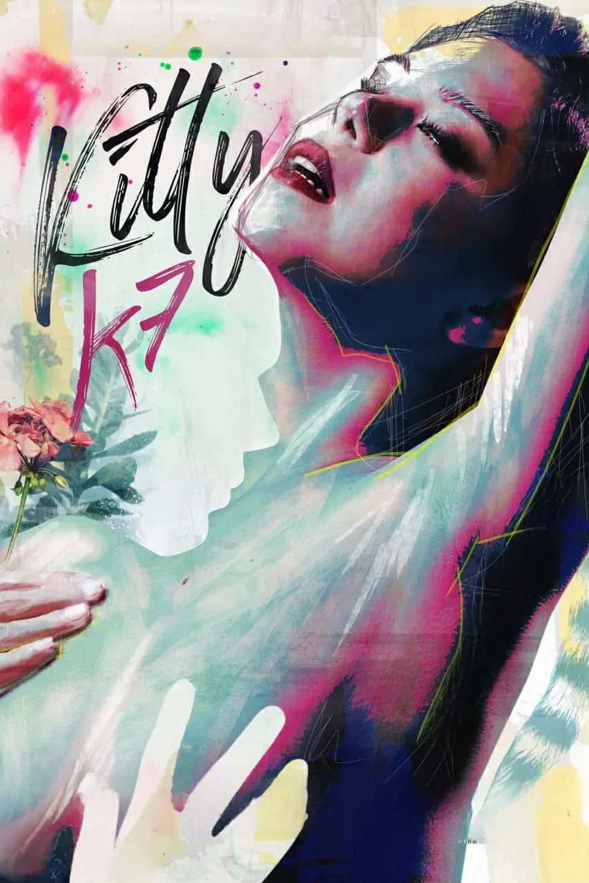 Poster chính thức của phim Phim Tâm Lý "Kitty K7" (Kitty K7 - 2023), với sự tham gia của diễn viên Rose Van Ginkel và Marco Gallo.