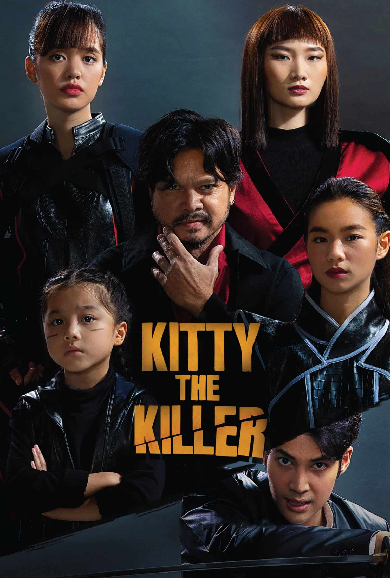 Poster chính thức của phim Phim Hành Động, Phim Hài "Kitty The Killer" (Kitty the Killer - 2023), với sự tham gia của diễn viên Somchai Kemklad và Ploypailin Thangprapaporn.