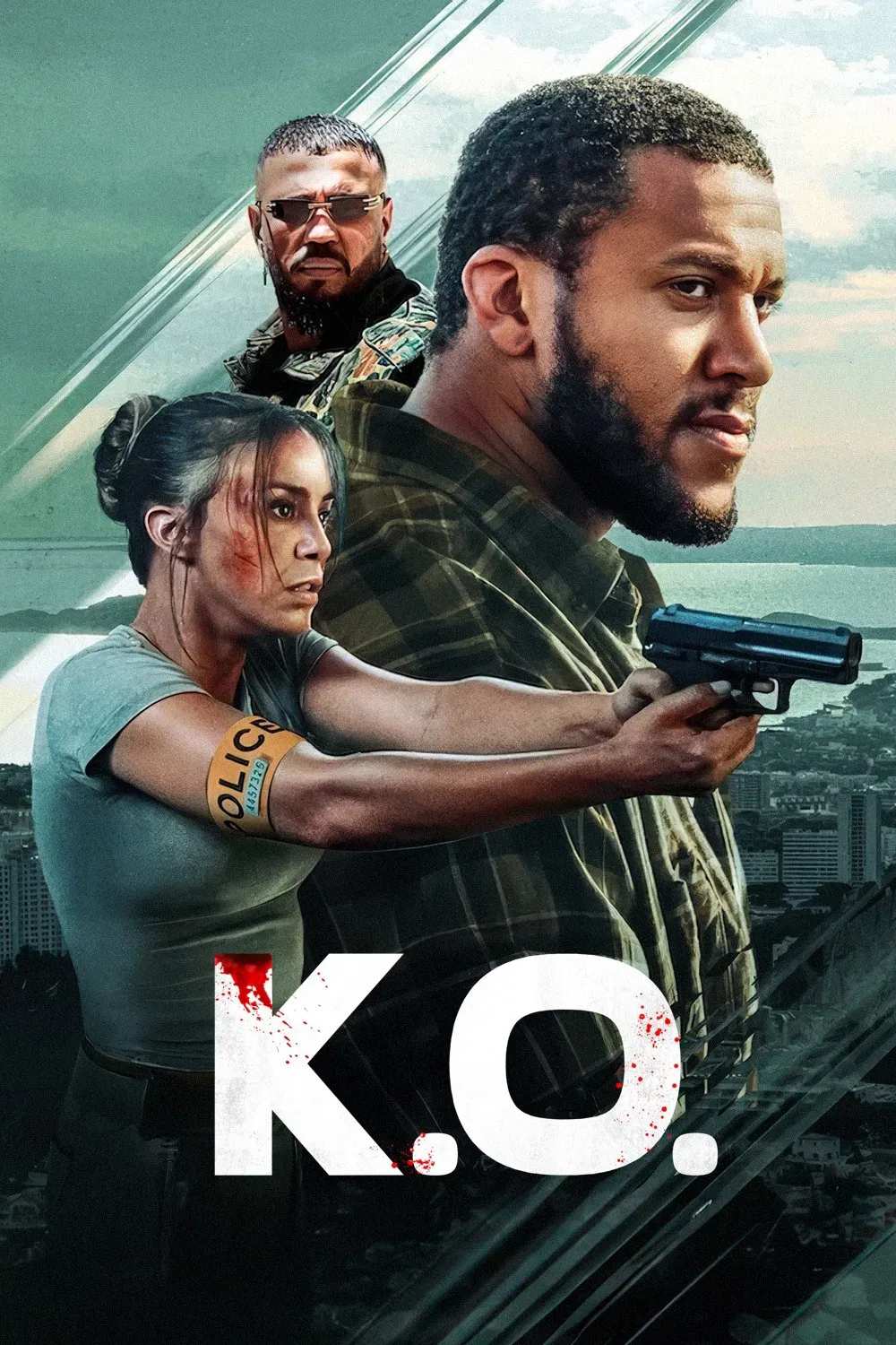 Poster chính thức của phim Phim Hành Động, Phim Tâm Lý "K.O." (K.O. - 2025), với sự tham gia của diễn viên Ciryl Gane và Alice Belaïdi.