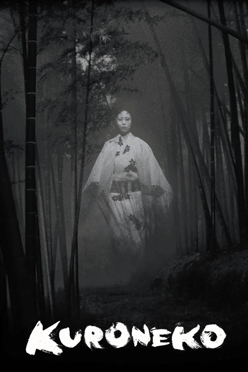Poster chính thức của phim Phim Tâm Lý, Phim Giả Tượng "Kuroneko" (Kuroneko - 1968), với sự tham gia của diễn viên Kichiemon Nakamura II và Nobuko Otowa.