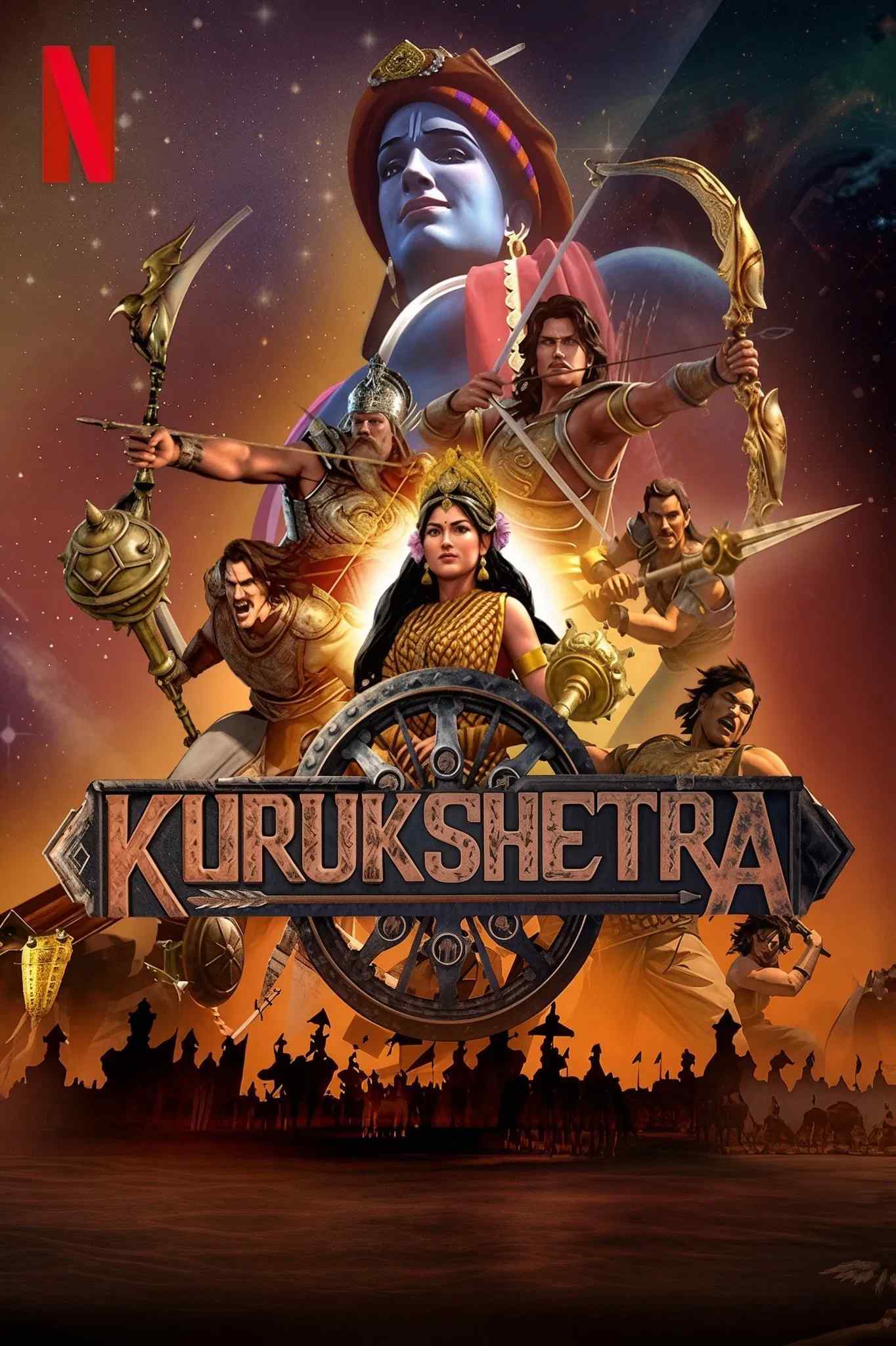 Poster chính thức của phim Phim Hành Động & Phiêu Lưu, Phim Tâm Lý "Kurukshetra: Đại Chiến Mahabharata" (Kurukshetra - 2025), với sự tham gia của diễn viên Sahil Vaid.