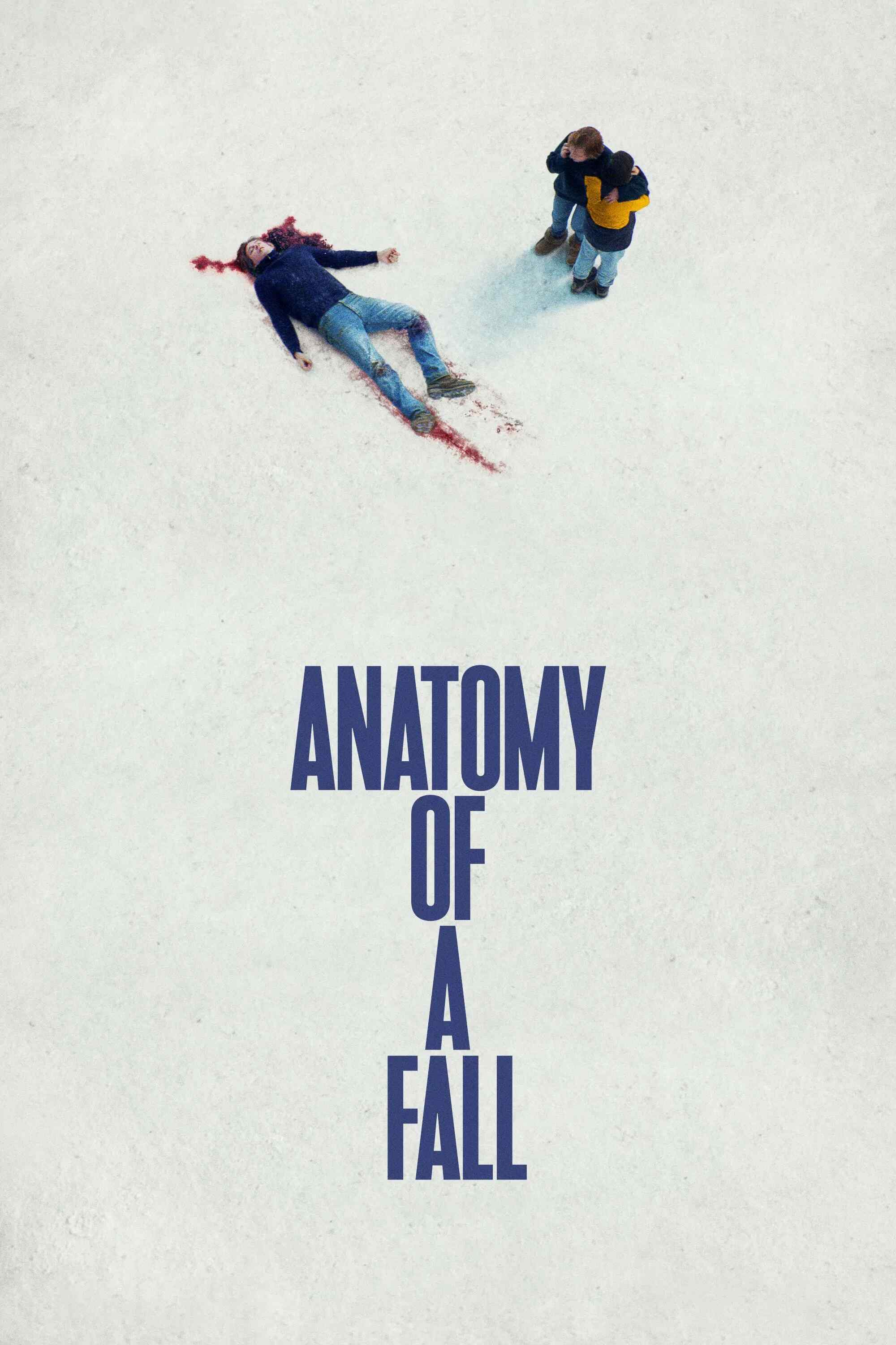 Poster chính thức của phim Phim Giật Gân, Phim Bí Ẩn "Kỳ Án Trên Đồi Tuyết (Anatomie d'une chute)" (Anatomy of a Fall - 2023), với sự tham gia của diễn viên Sandra Hüller và Swann Arlaud.