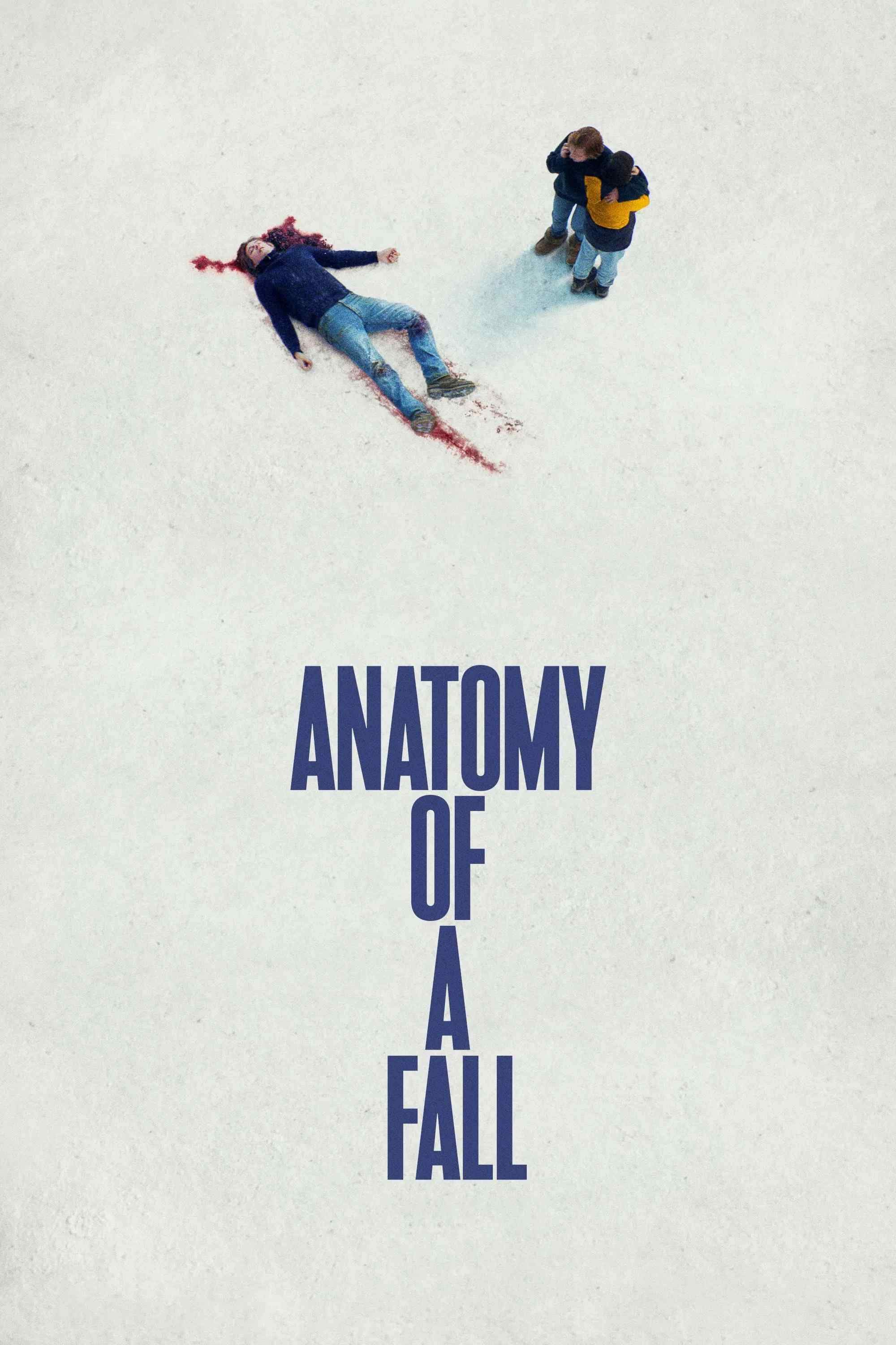 Poster chính thức của phim Phim Giật Gân, Phim Bí Ẩn "Kỳ Án Trên Đồi Tuyết" (Anatomy of a Fall - 2023), với sự tham gia của diễn viên Sandra Hüller và Swann Arlaud.