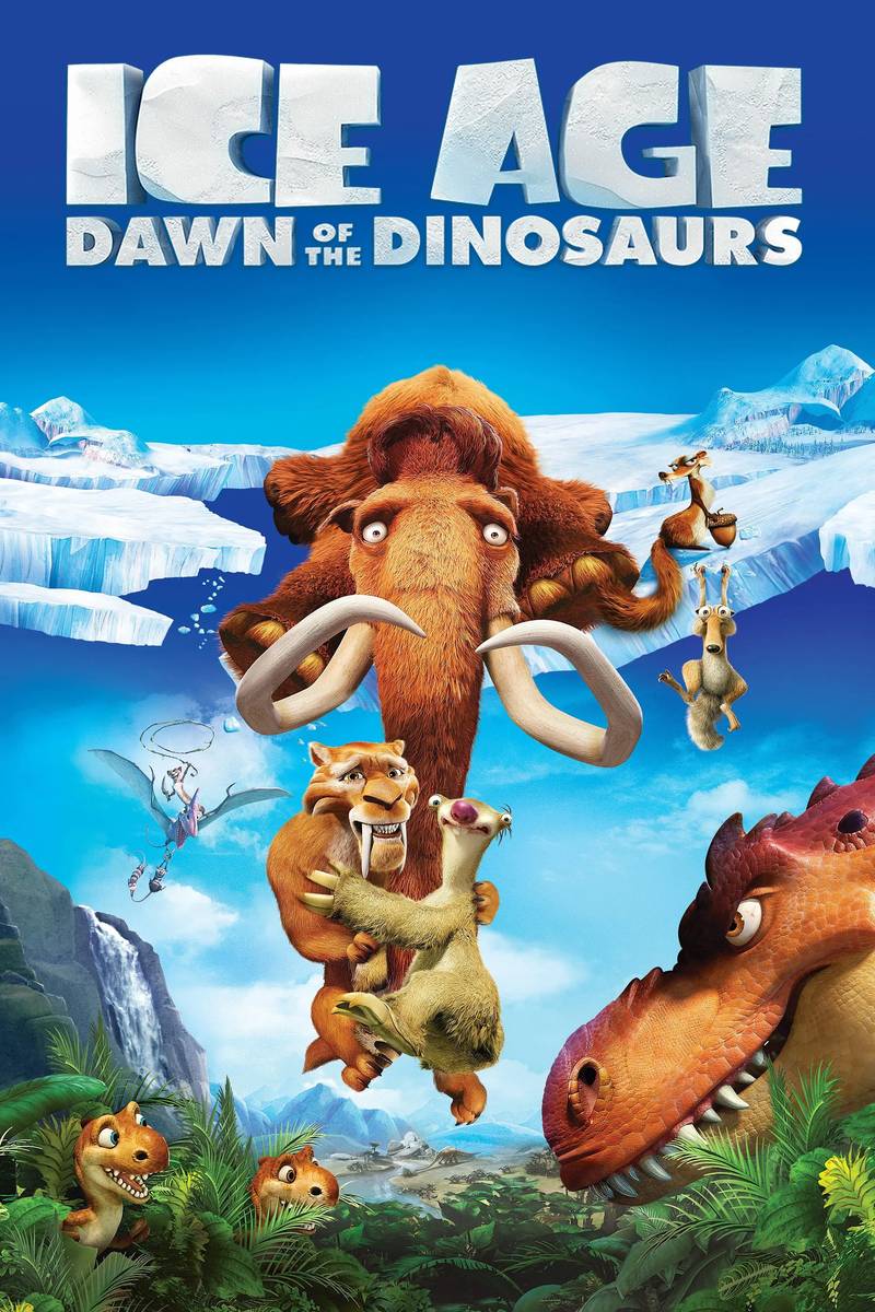 Poster chính thức của phim Phim Hoạt Hình, Phim Hài "Kỷ Băng Hà 3: Khủng Long Thức Giấc" (Ice Age: Dawn of the Dinosaurs - 2009), với sự tham gia của diễn viên Ray Romano và John Leguizamo.